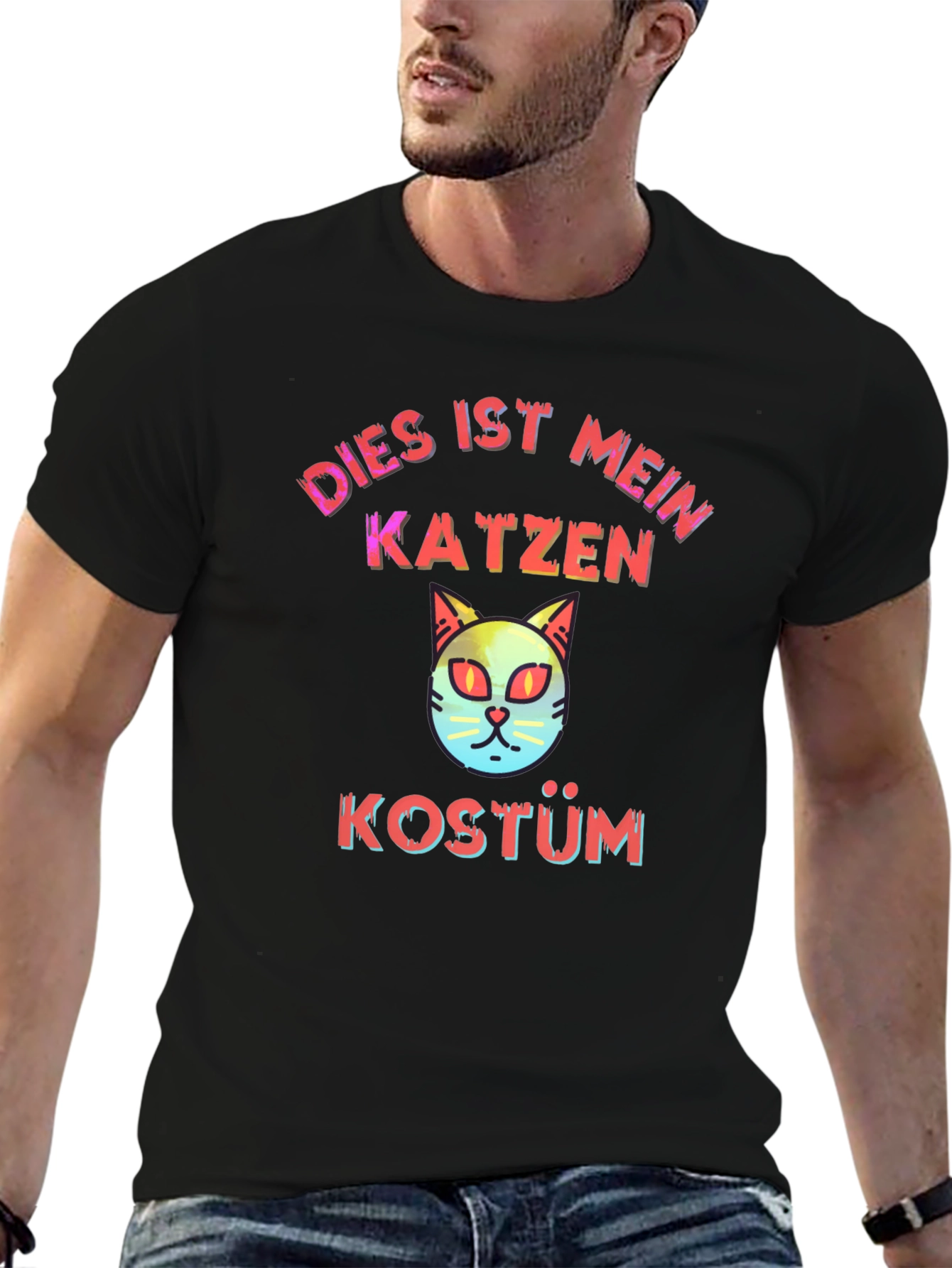 Cat Costume German Text T-Shirt