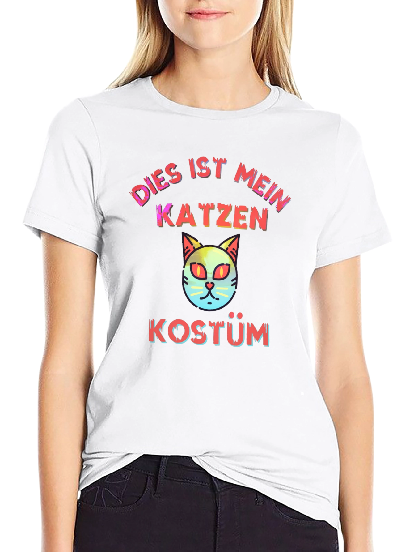 Cat Costume German Text T-Shirt