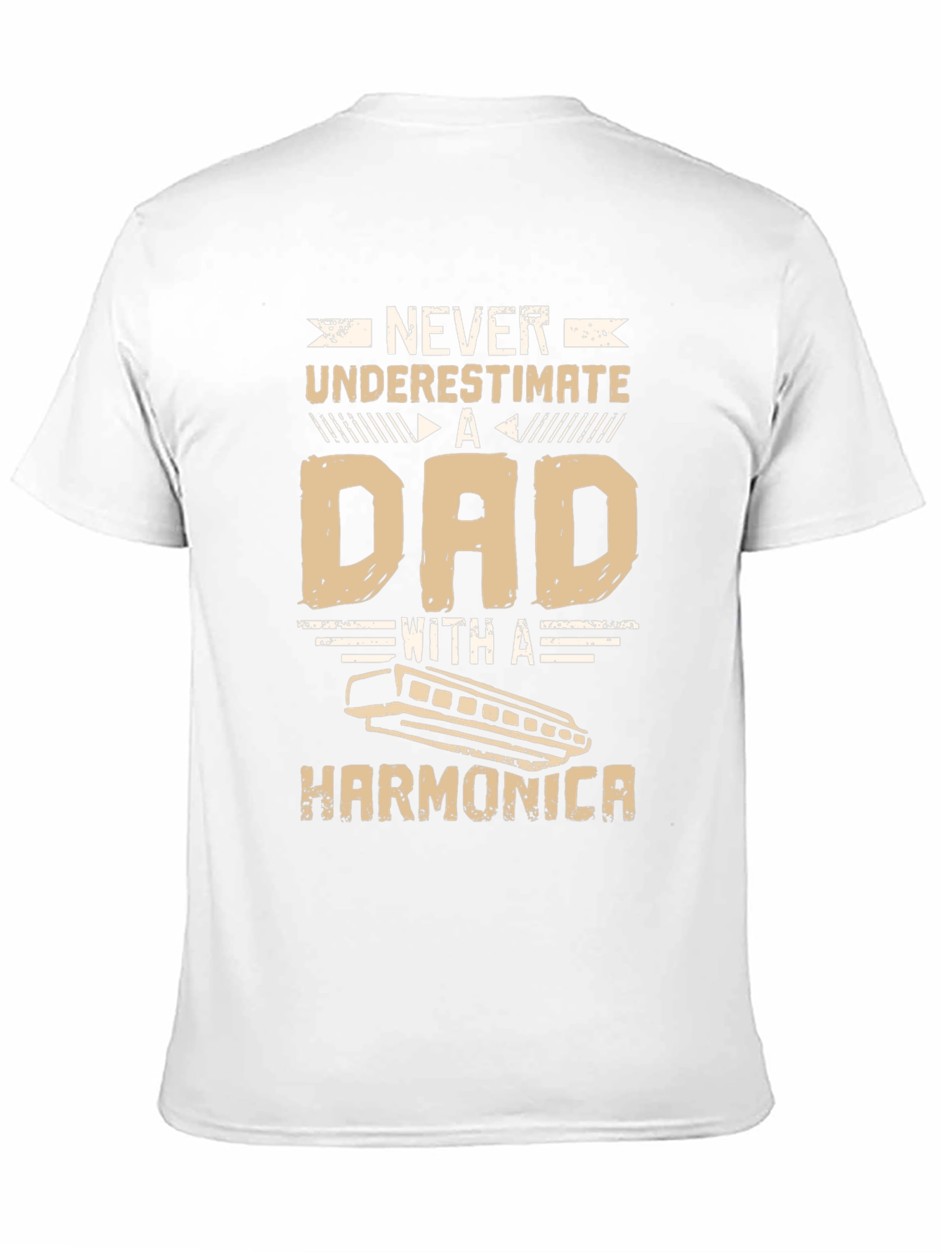 Dad Harmonica T-Shirt - Never Underestimate!