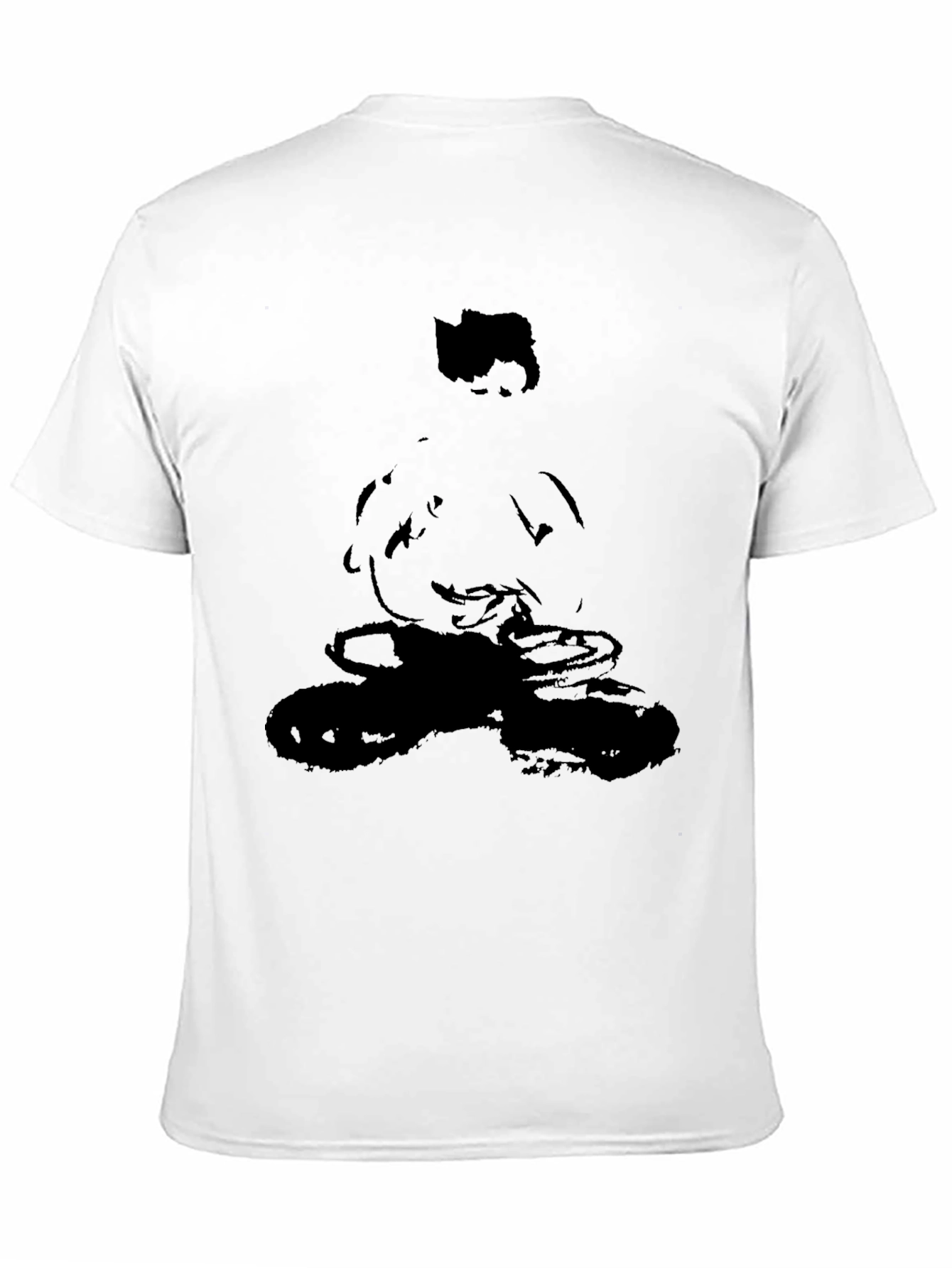 Abstract Figure Graphic Black T-Shirt