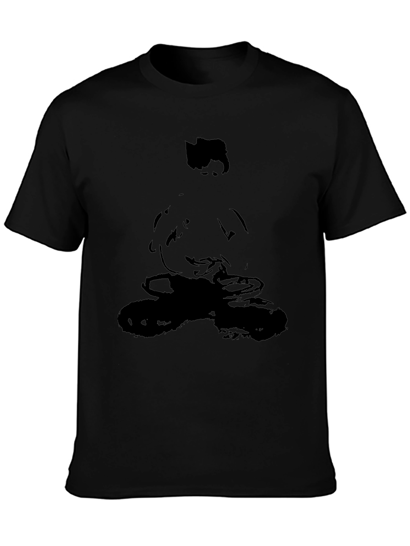 Abstract Figure Graphic Black T-Shirt