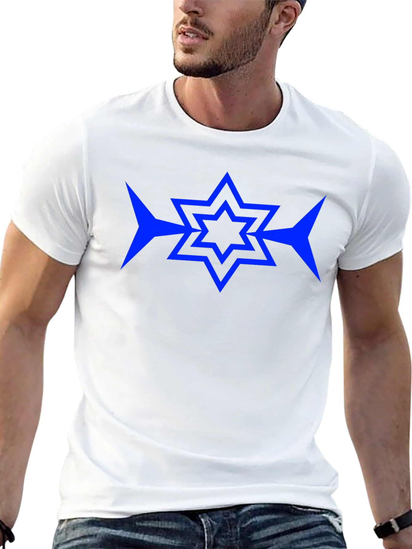 Star Design Black T-Shirt