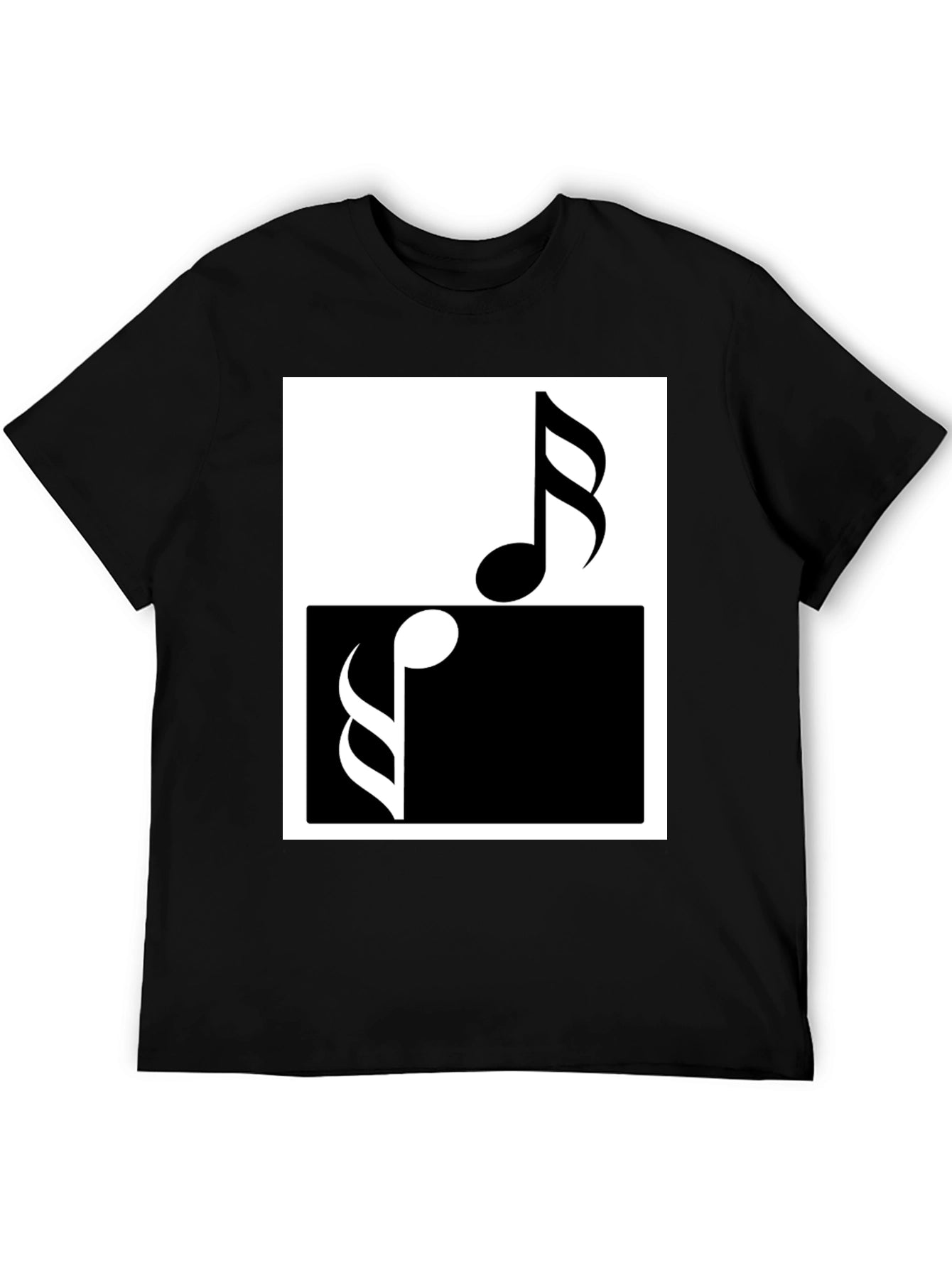 Music Notes Yin Yang T-Shirt