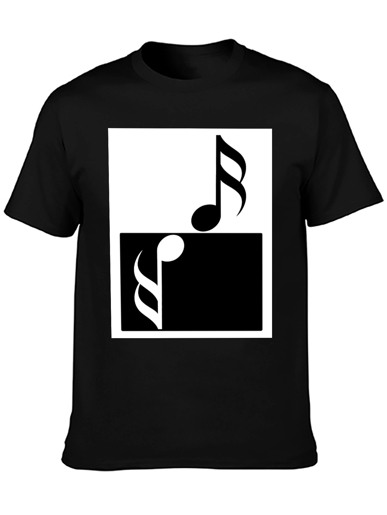 Music Notes Yin Yang T-Shirt