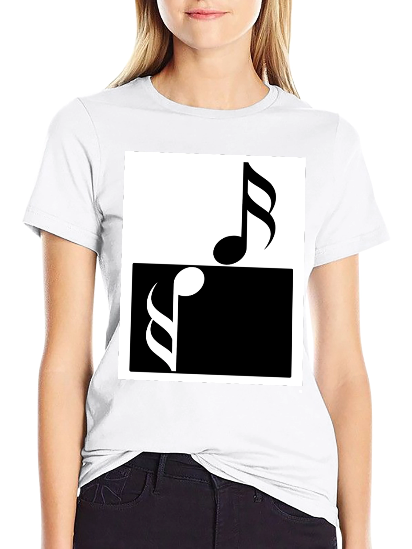 Music Notes Yin Yang T-Shirt