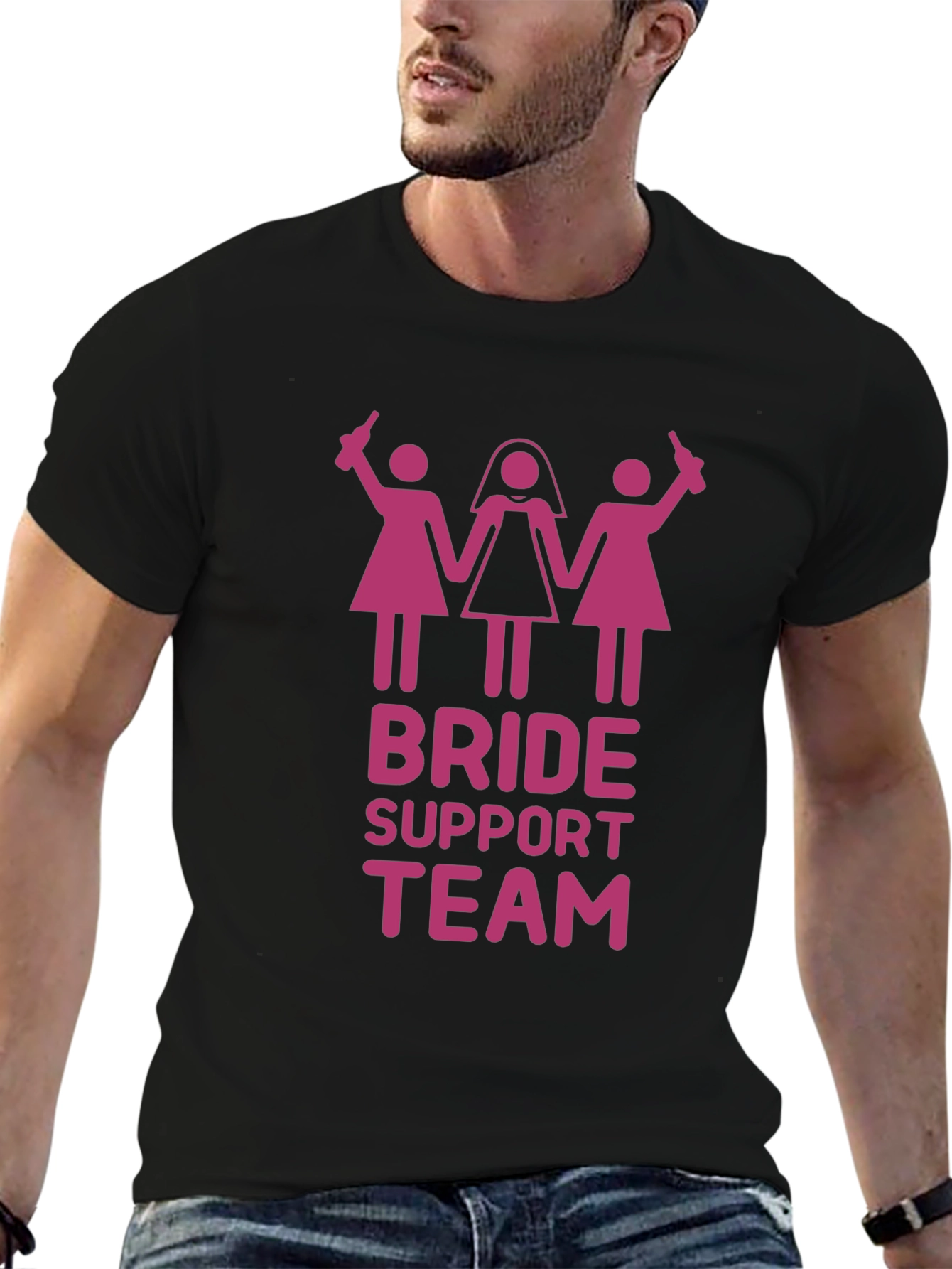 Bride Support Team T-Shirt Bachelorette Party Tee
