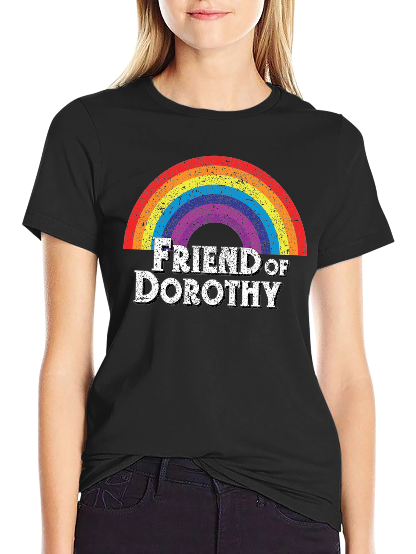 Friend of Dorothy Rainbow Graphic T-Shirt