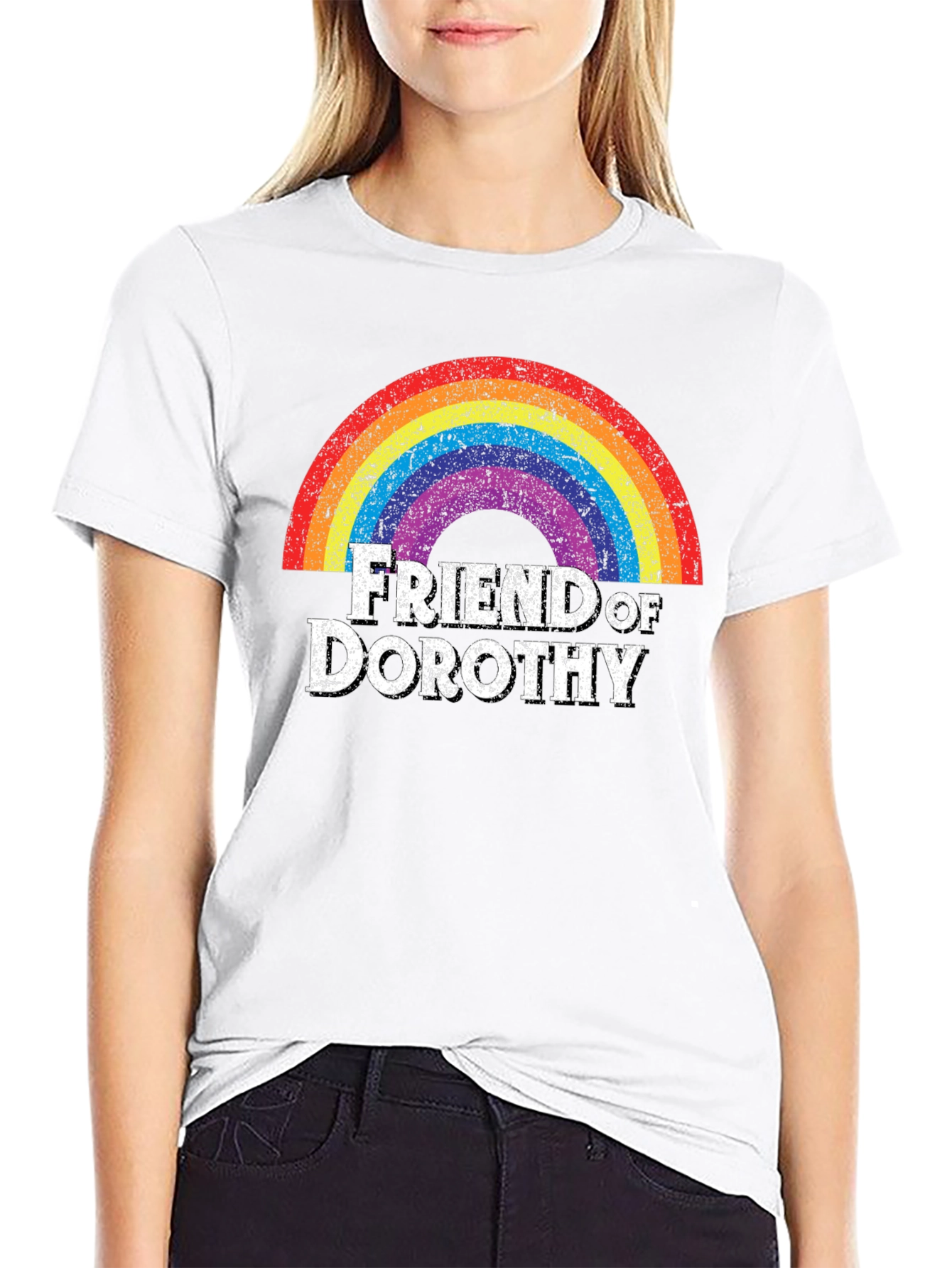 Friend of Dorothy Rainbow Graphic T-Shirt