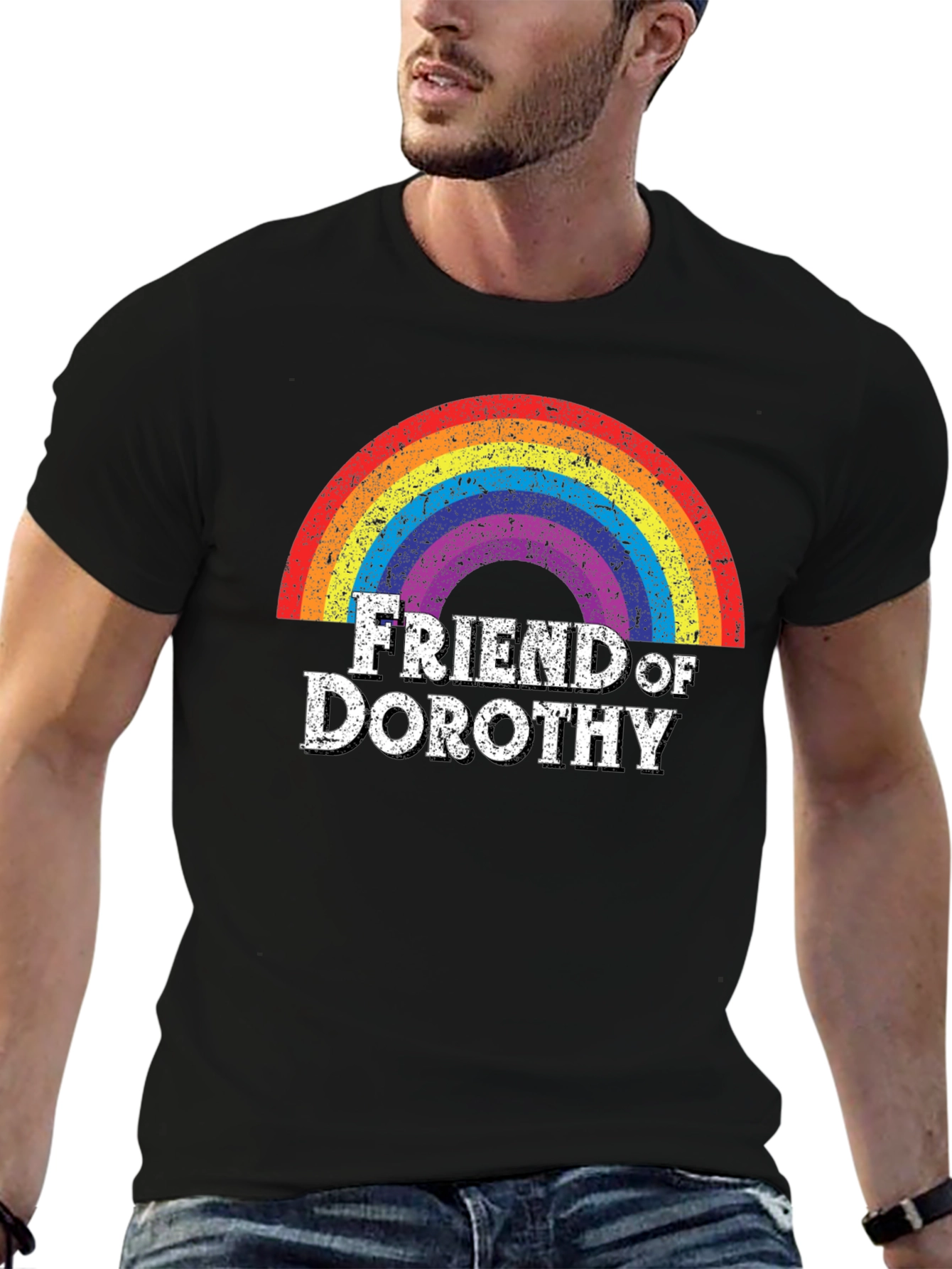 Friend of Dorothy Rainbow Graphic T-Shirt