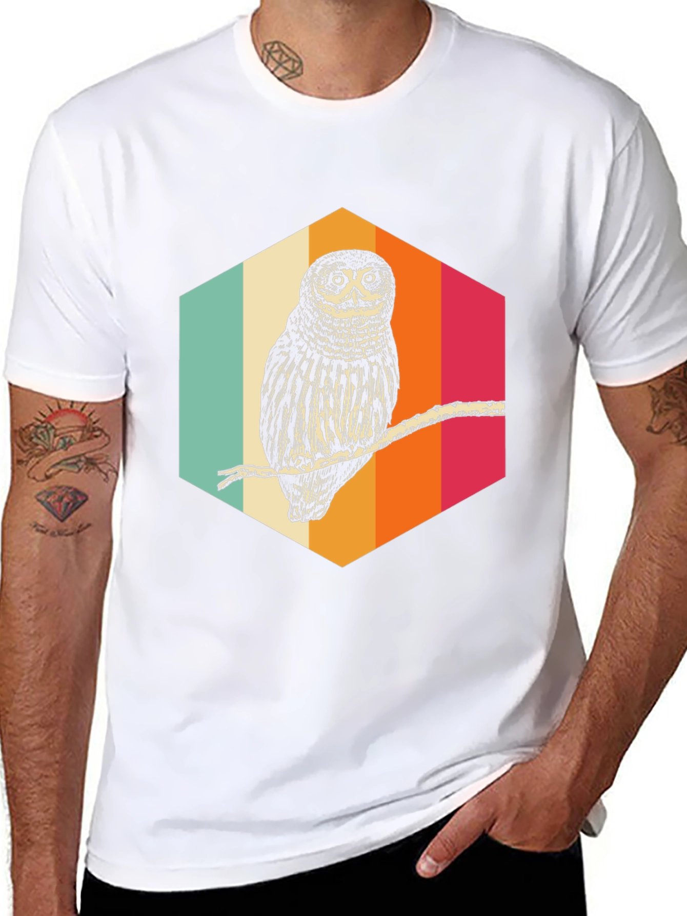Retro Owl Graphic Tee - Cool Bird Lover Shirt