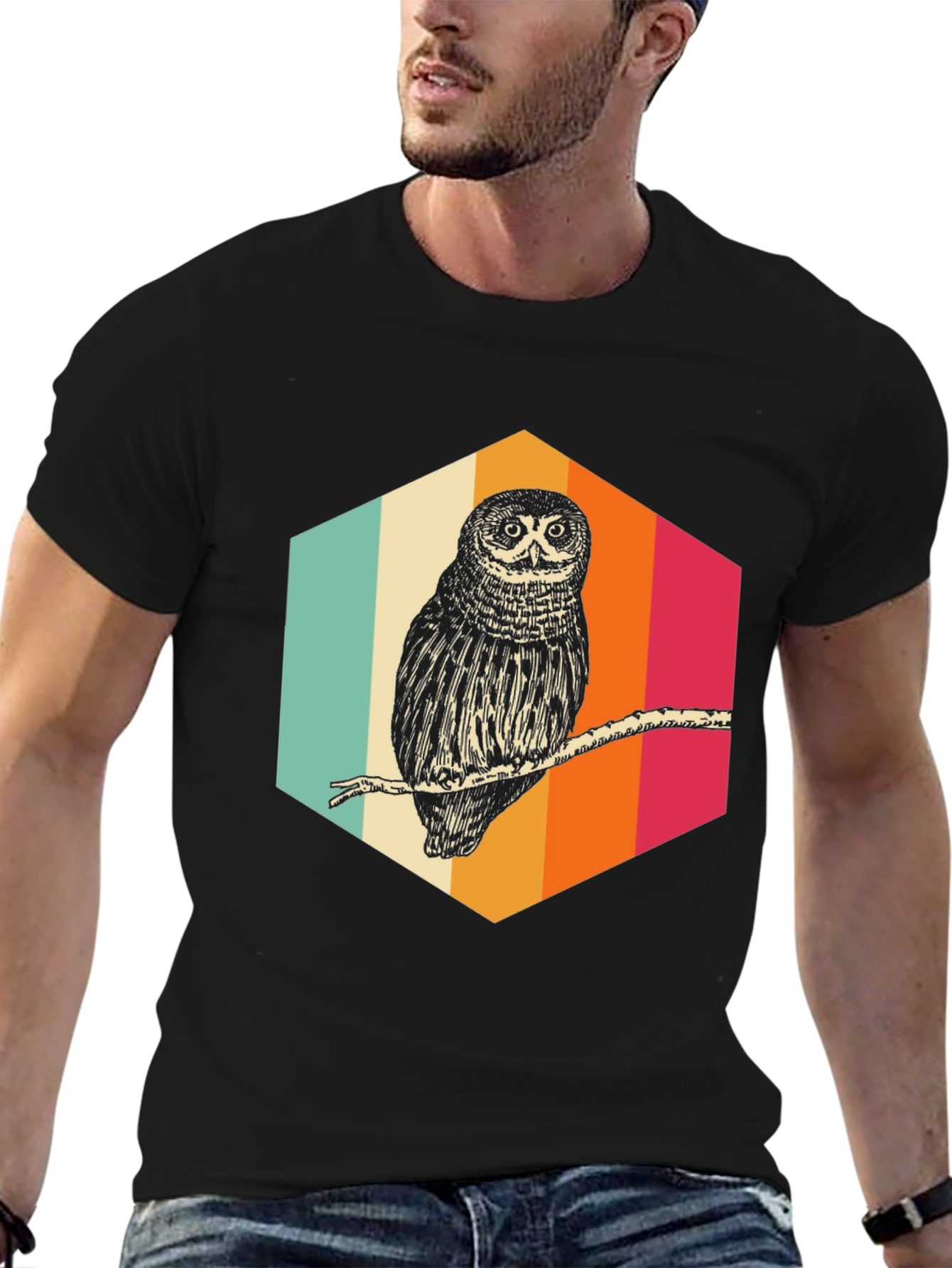 Retro Owl Graphic Tee - Cool Bird Lover Shirt