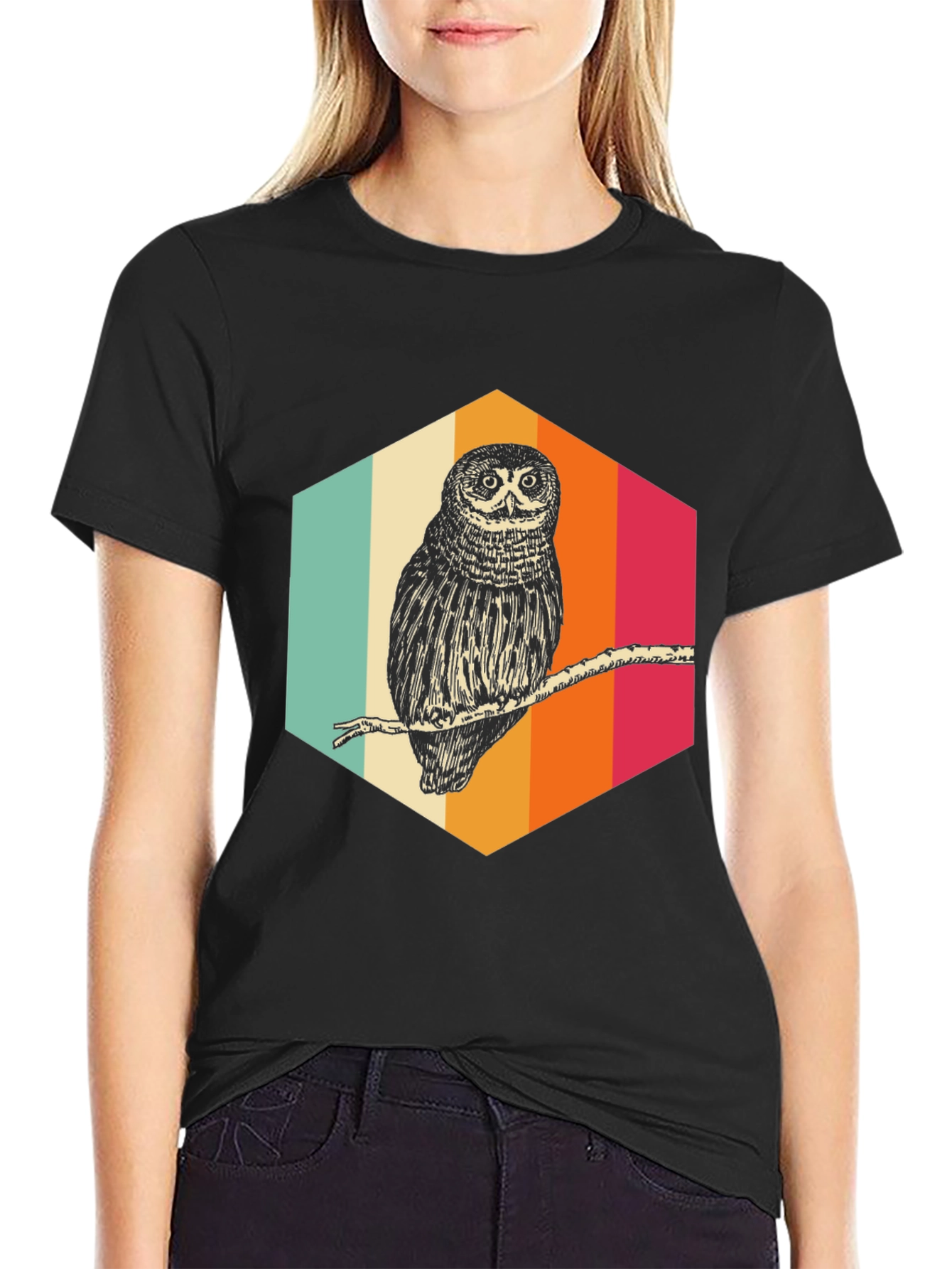 Retro Owl Graphic Tee - Cool Bird Lover Shirt