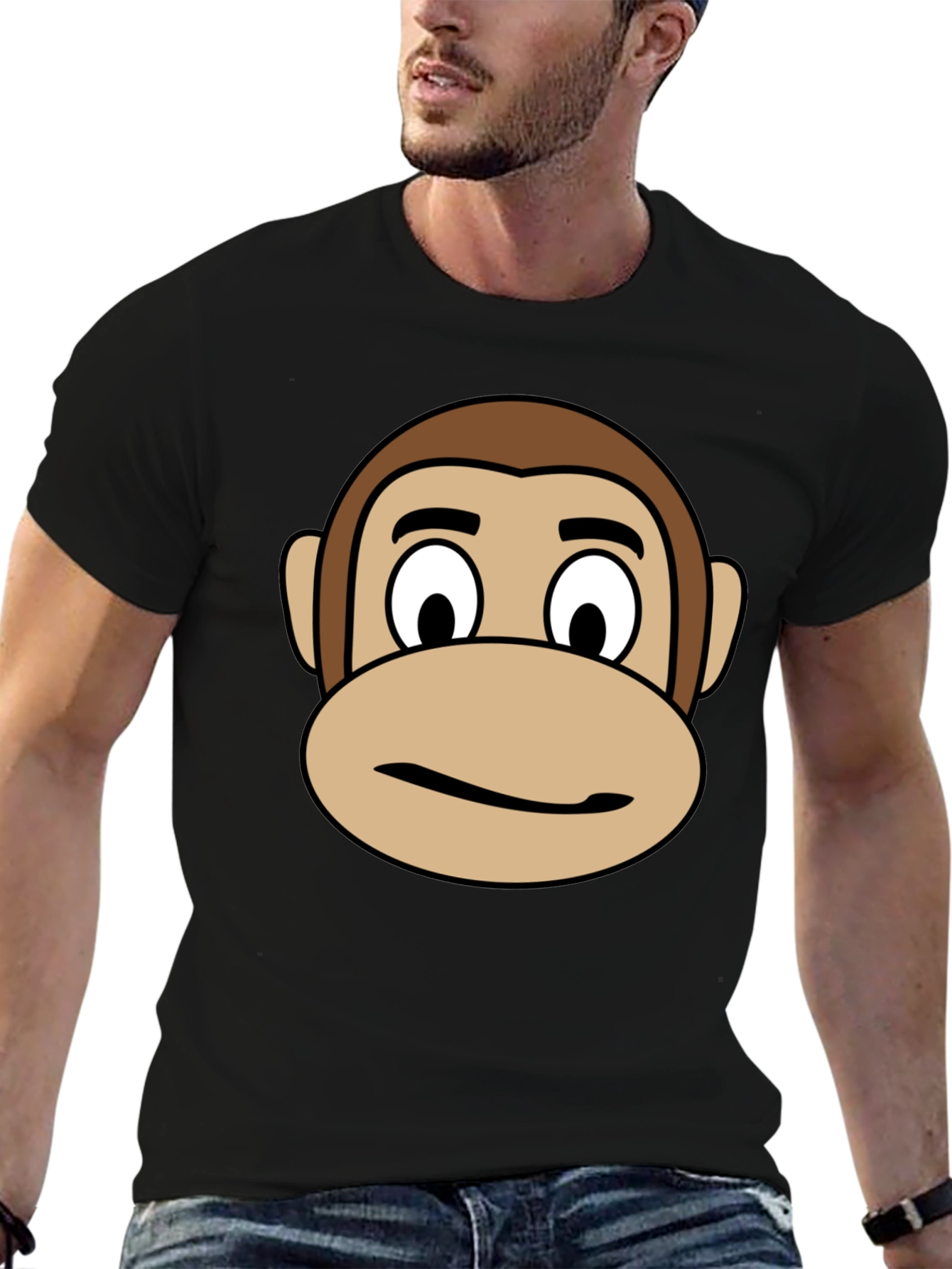 Monkey Face Graphic Tee - Fun Casual Wear