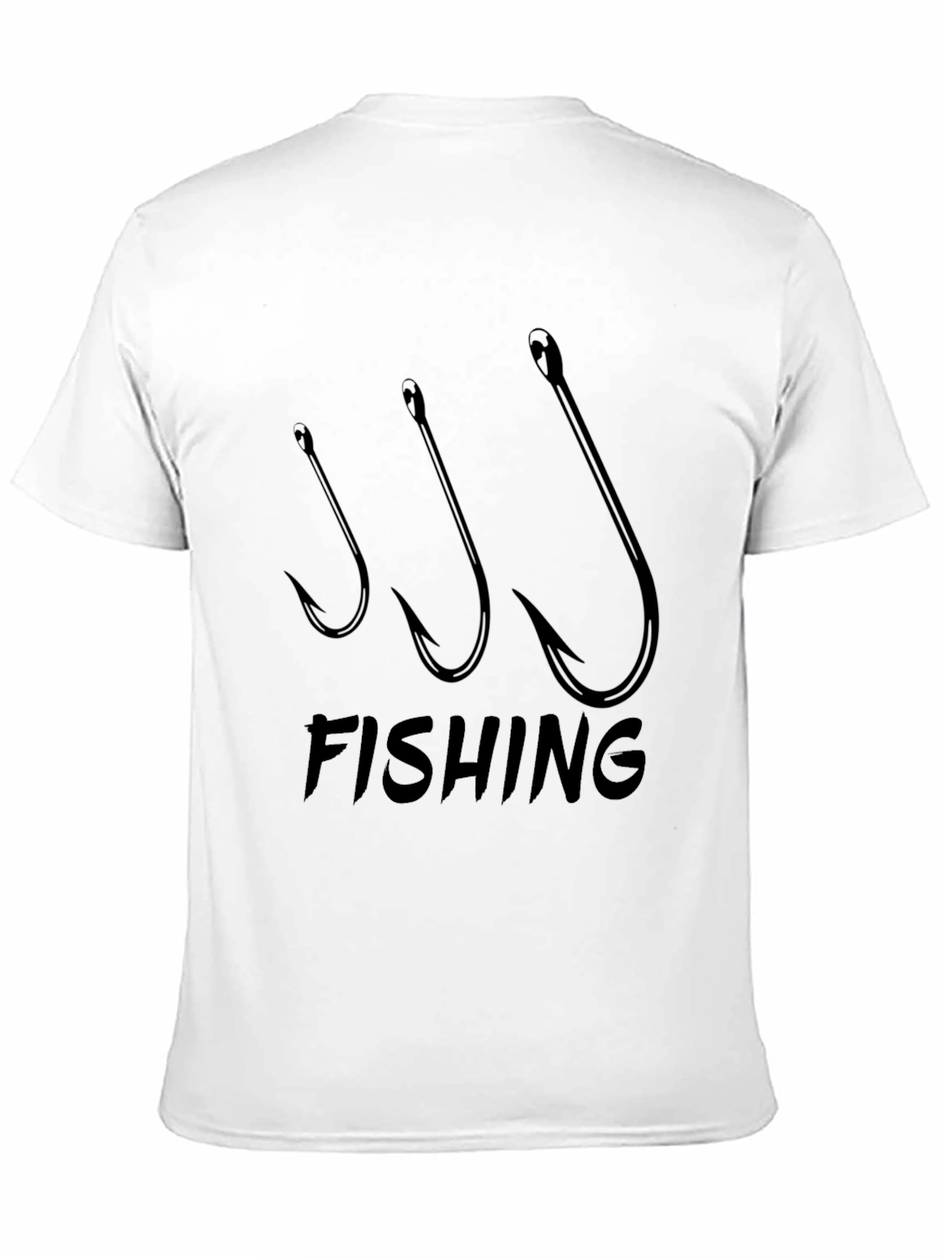 Fishing Hooks Black T-Shirt - Angler Design
