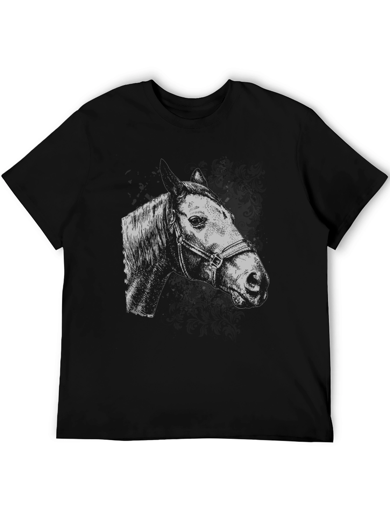 Horse Head Graphic Print Mens T-Shirt