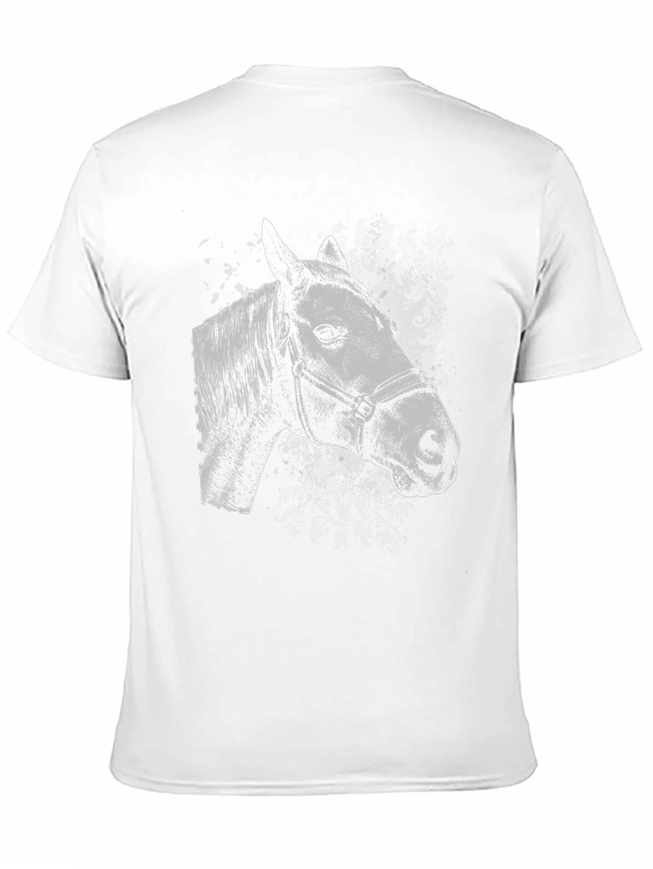 Horse Head Graphic Print Mens T-Shirt