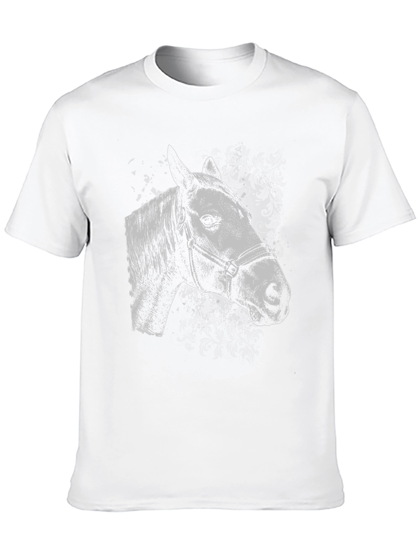 Horse Head Graphic Print Mens T-Shirt