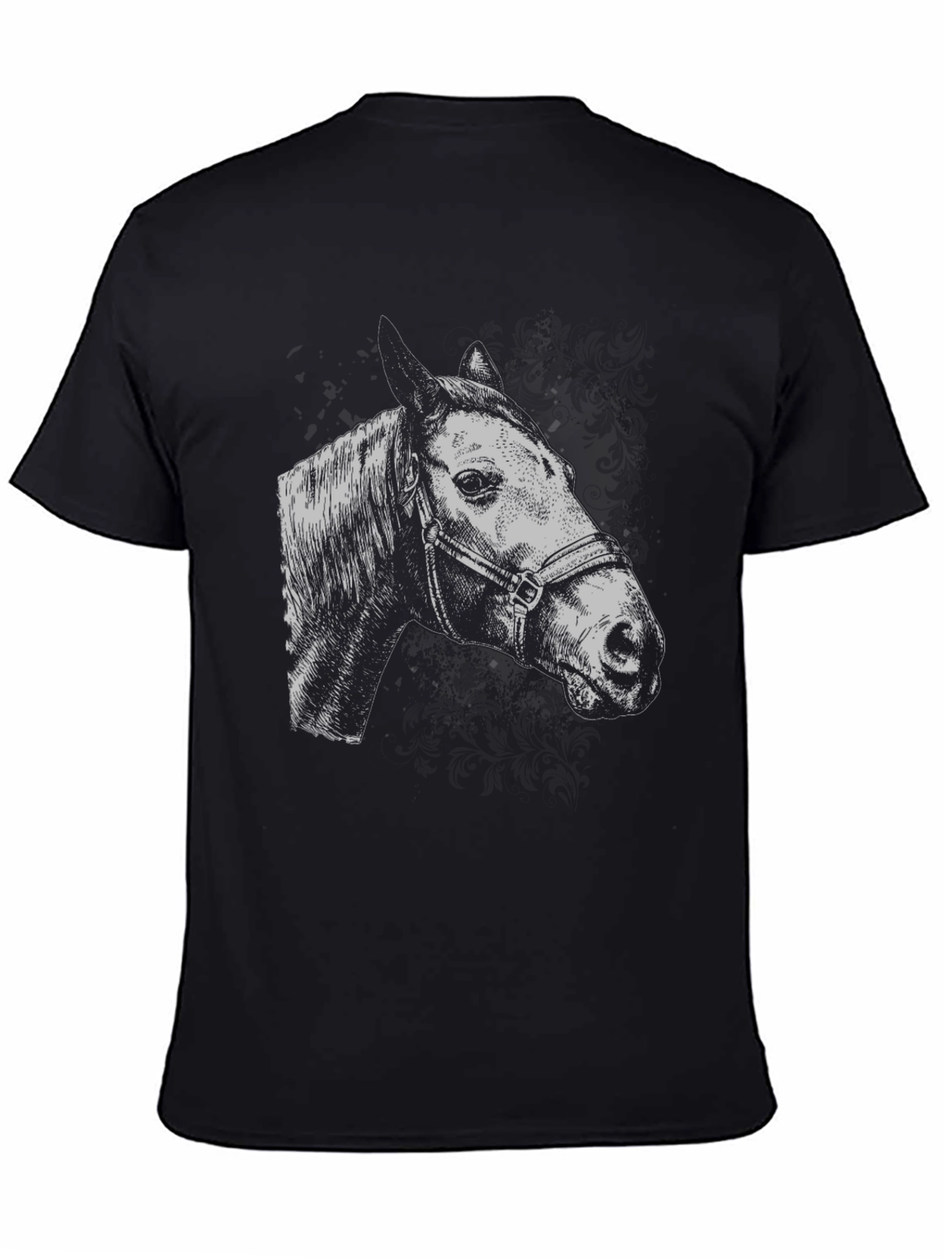 Horse Head Graphic Print Mens T-Shirt