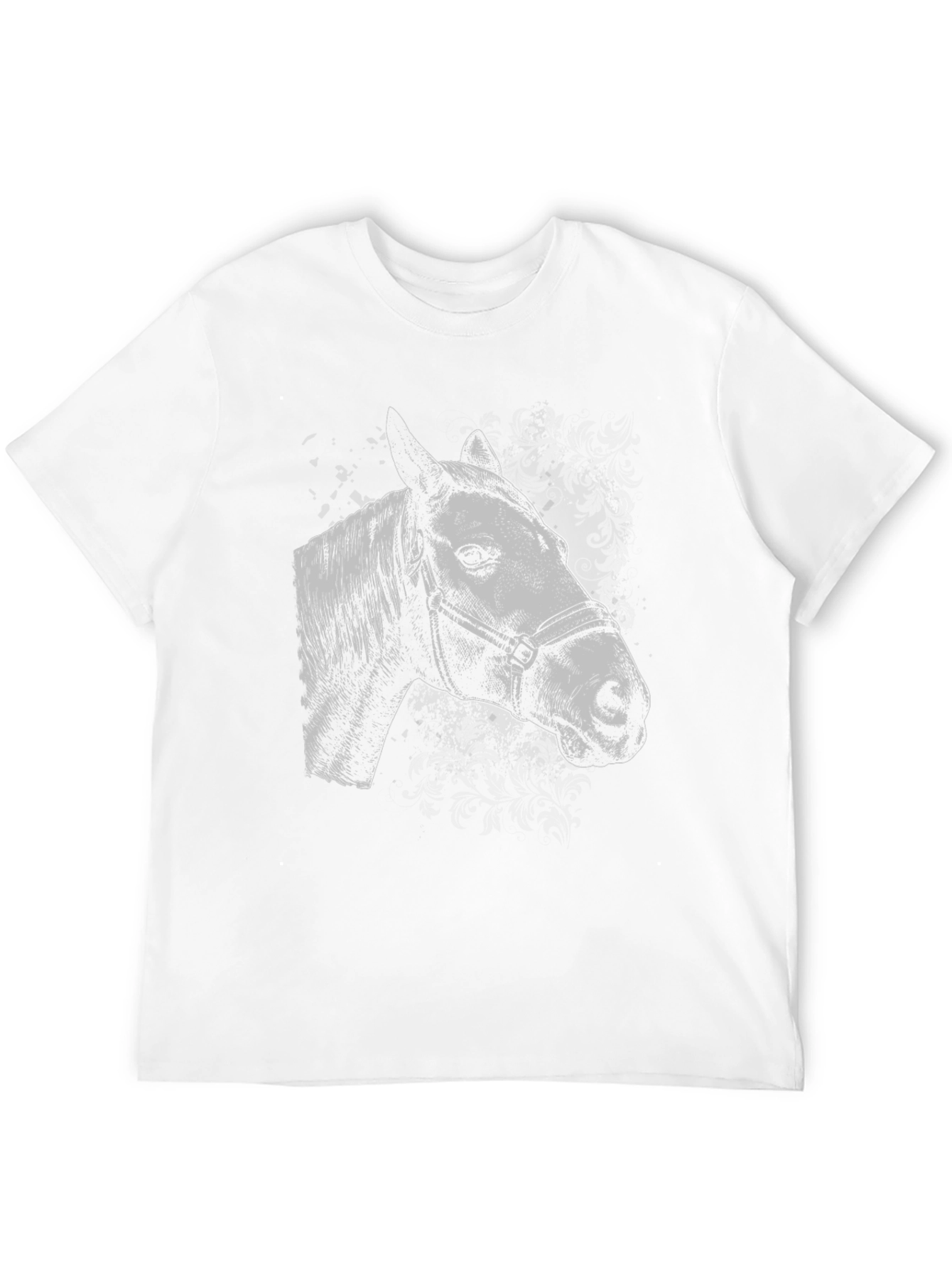 Horse Head Graphic Print Mens T-Shirt