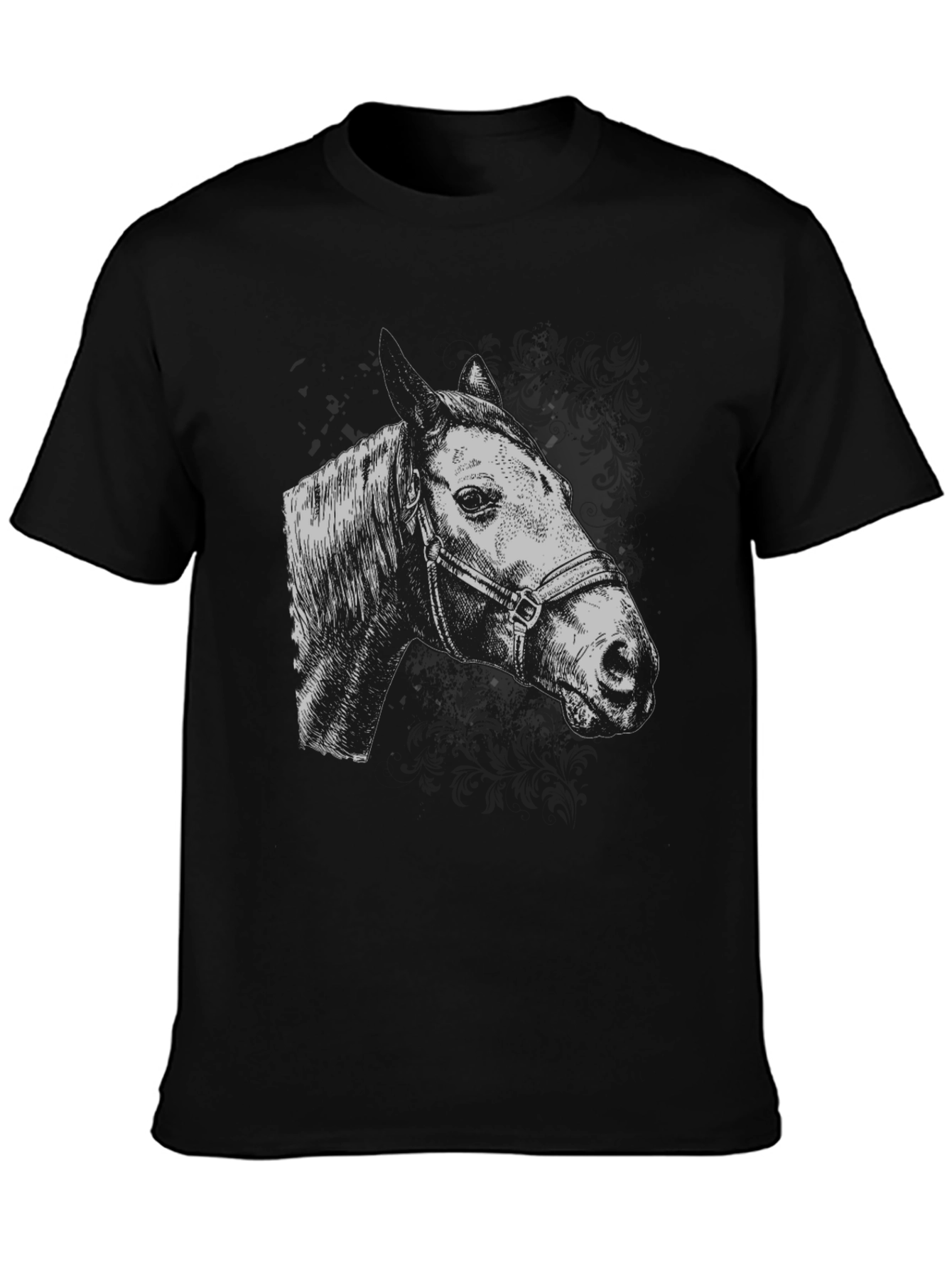 Horse Head Graphic Print Mens T-Shirt