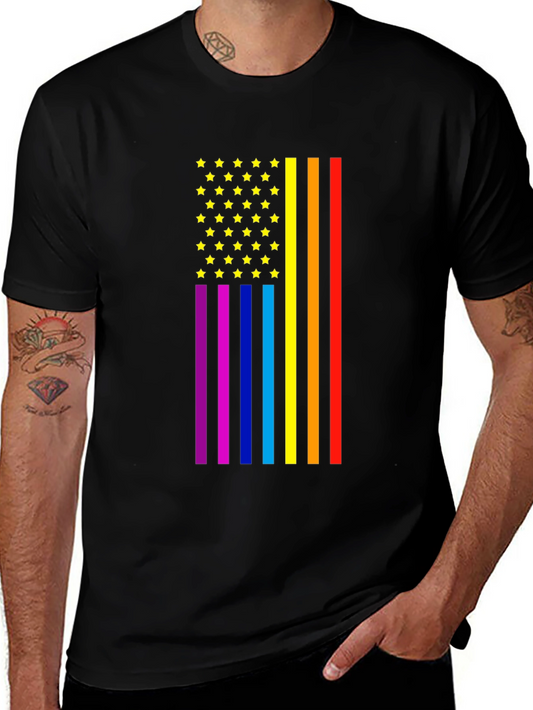 Pride Flag Stars & Stripes Graphic Tee