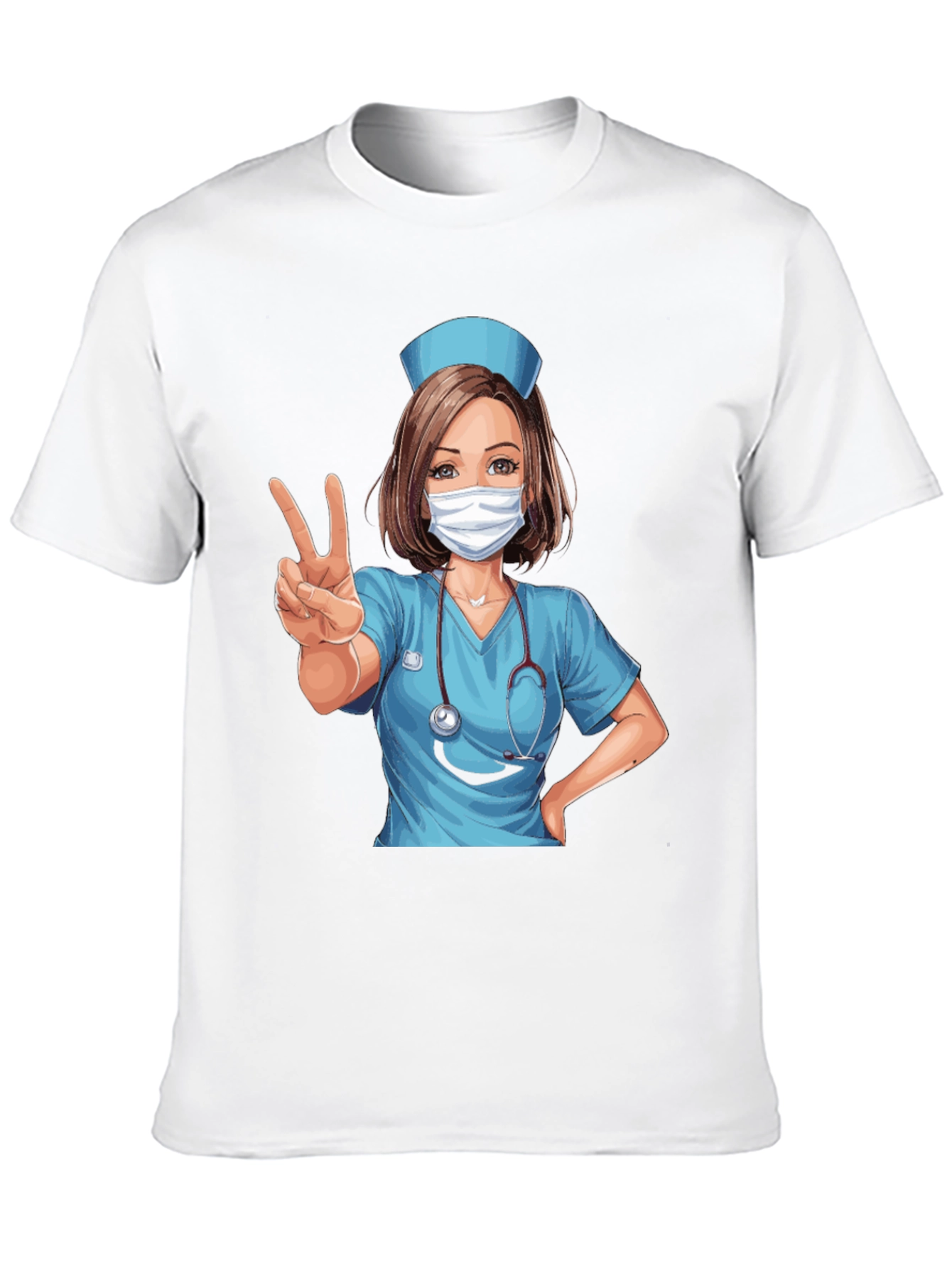 Nurse Cartoon Graphic T-Shirt - Unisex Tee