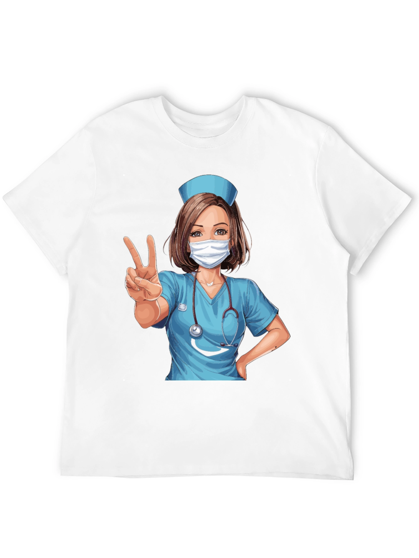 Nurse Cartoon Graphic T-Shirt - Unisex Tee