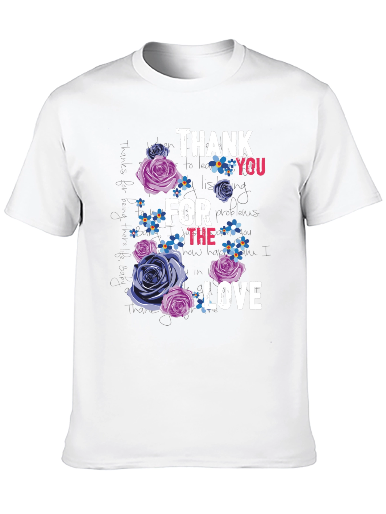 Floral Thank You Graphic T-Shirt