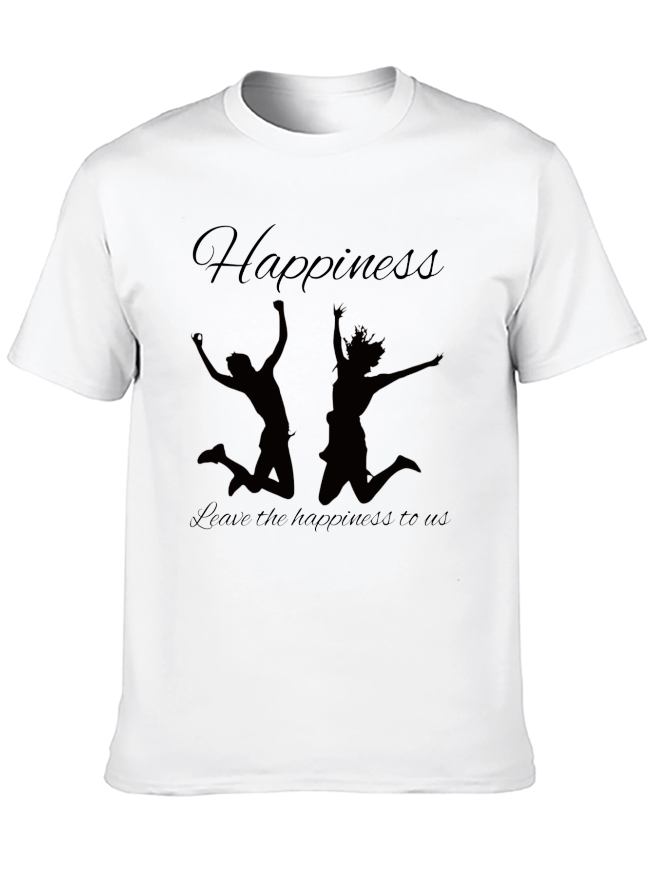Happiness Graphic Tee - Black Casual Shirt