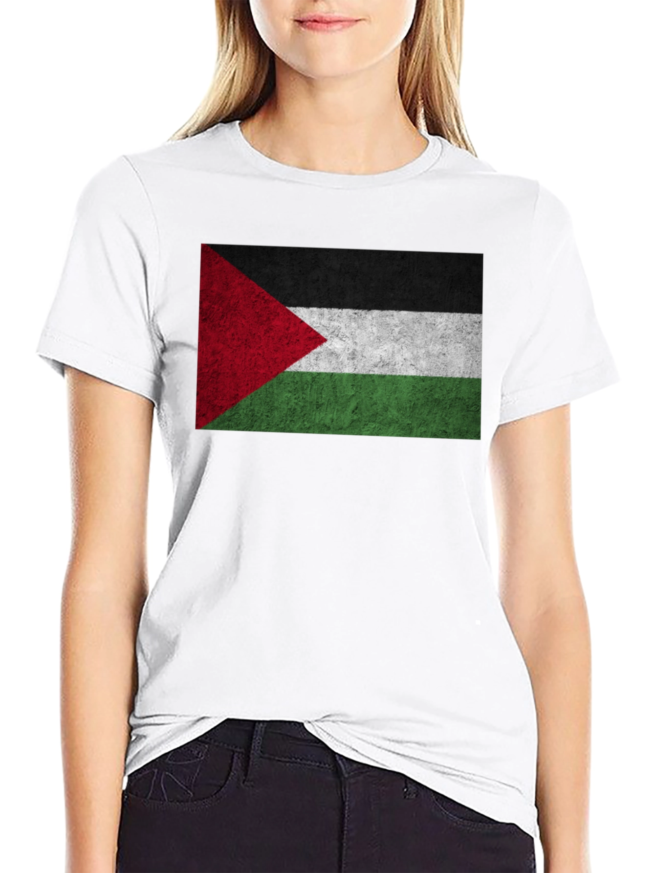 Palestinian Flag Graphic T-Shirt - Black