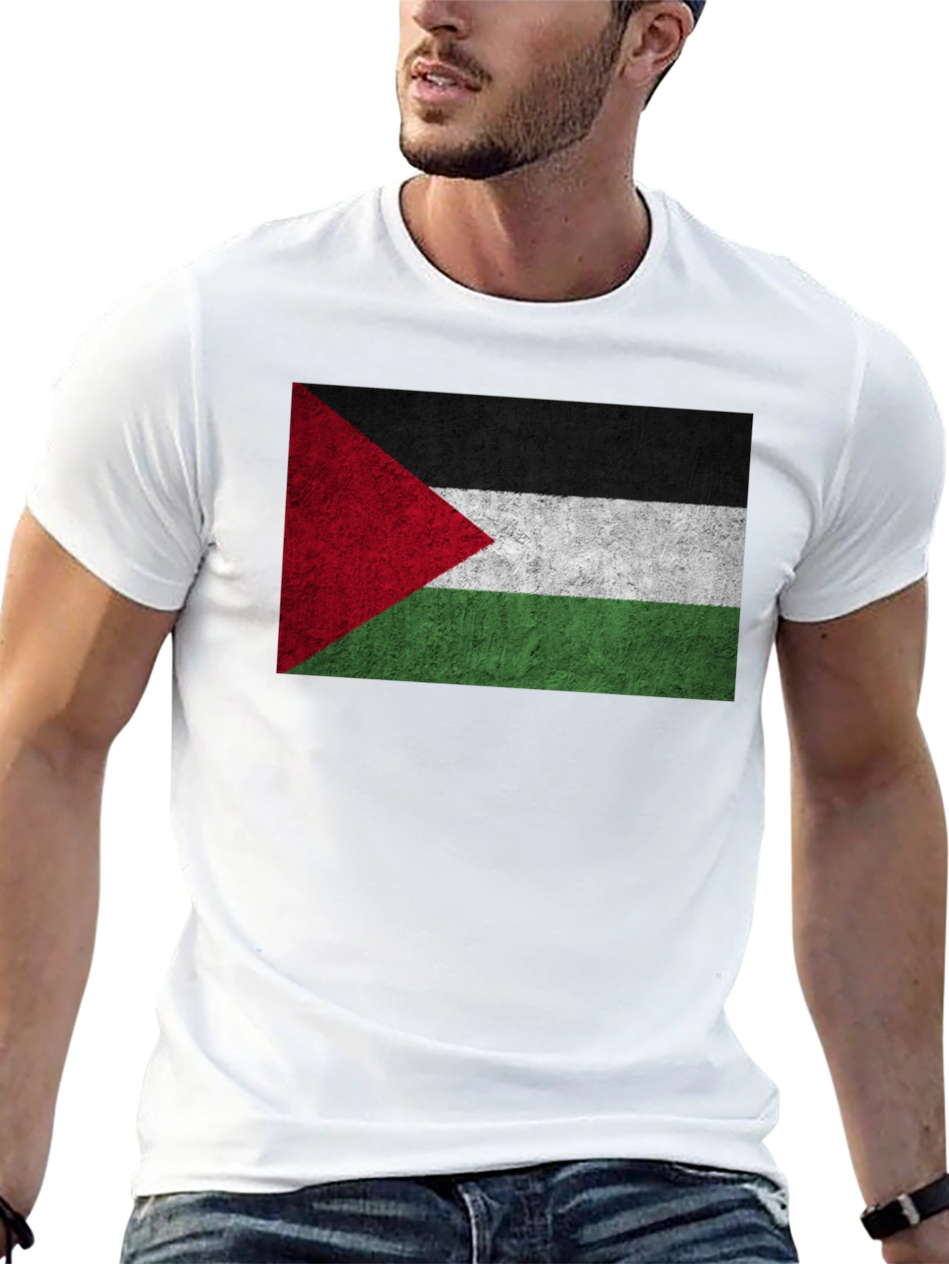 Palestinian Flag Graphic T-Shirt - Black