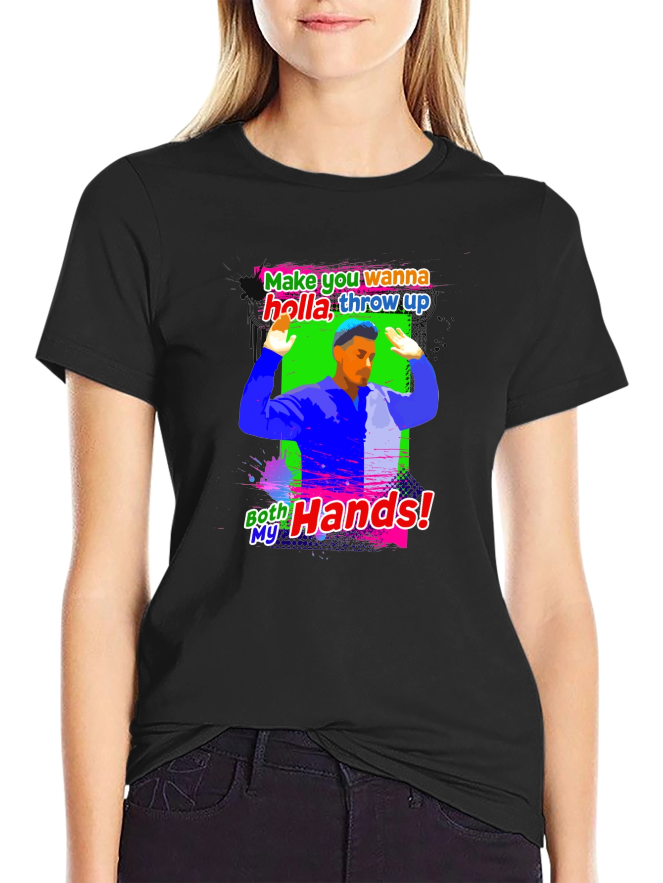 Holla Throw Up Graphic T-Shirt