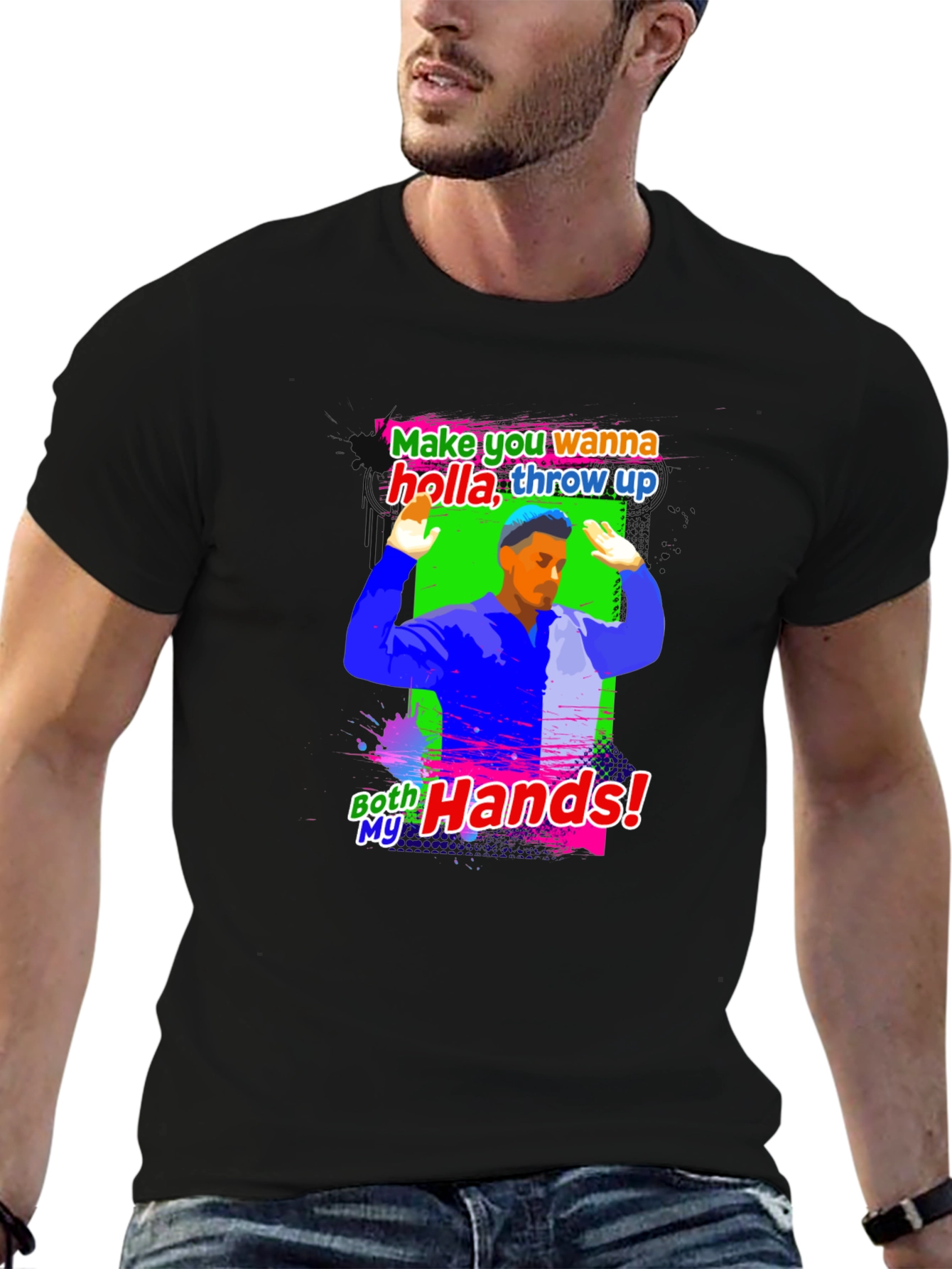 Holla Throw Up Graphic T-Shirt