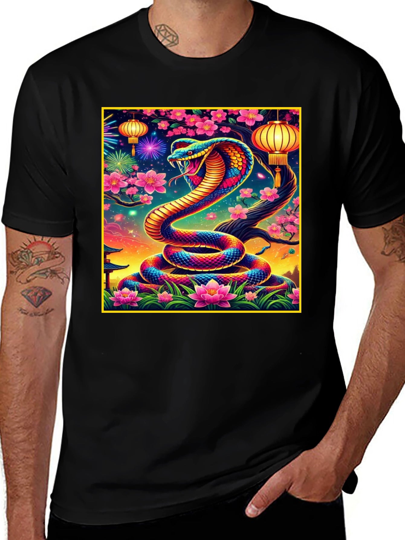 Vibrant Cobra Graphic Tee