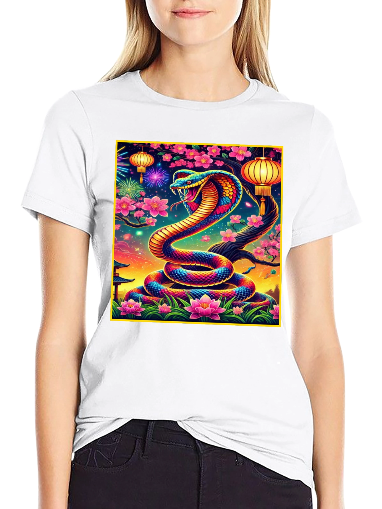Vibrant Cobra Graphic Tee