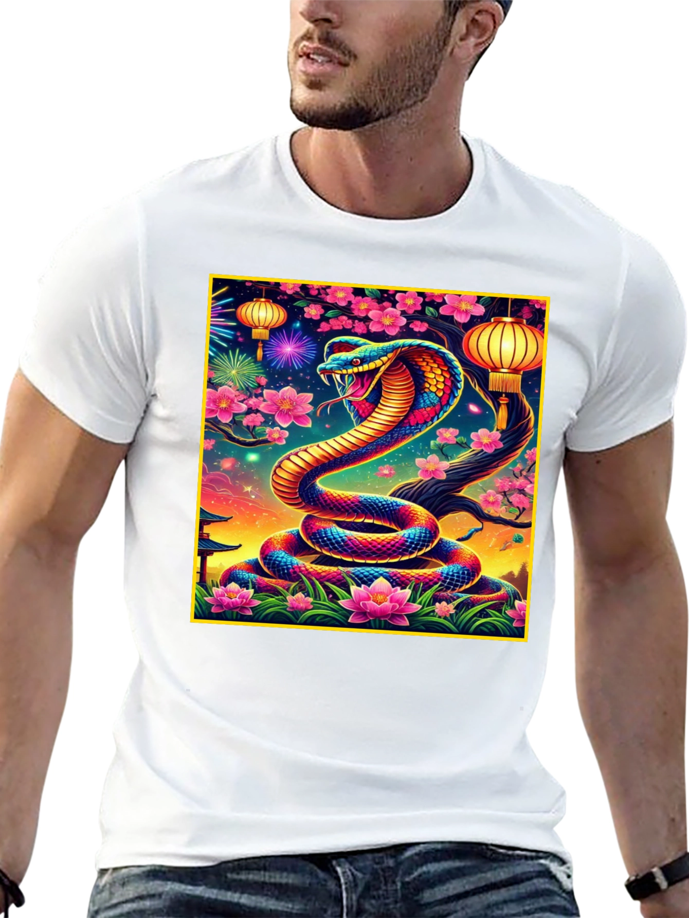 Vibrant Cobra Graphic Tee