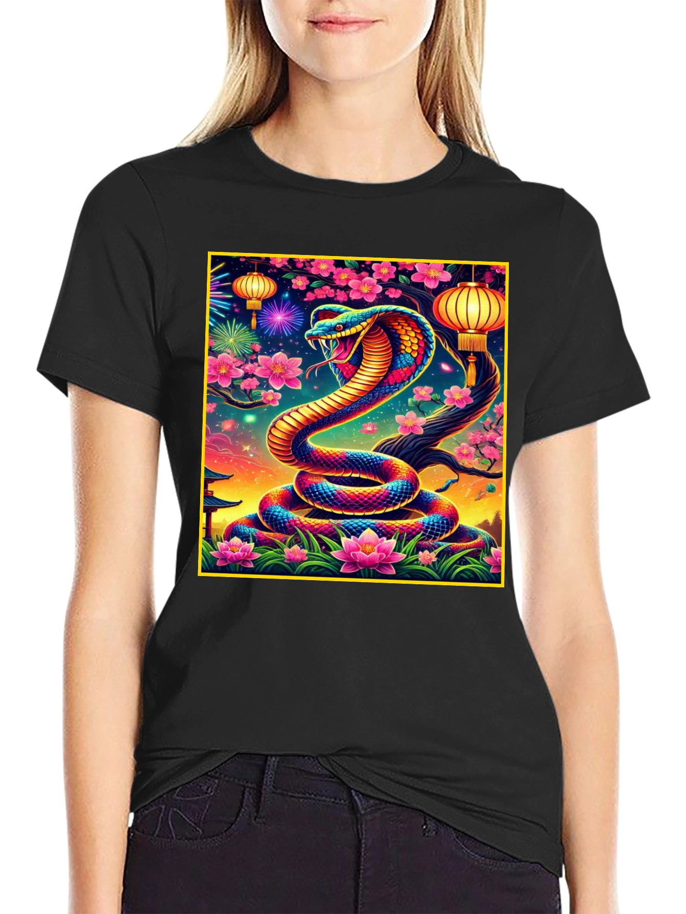Vibrant Cobra Graphic Tee