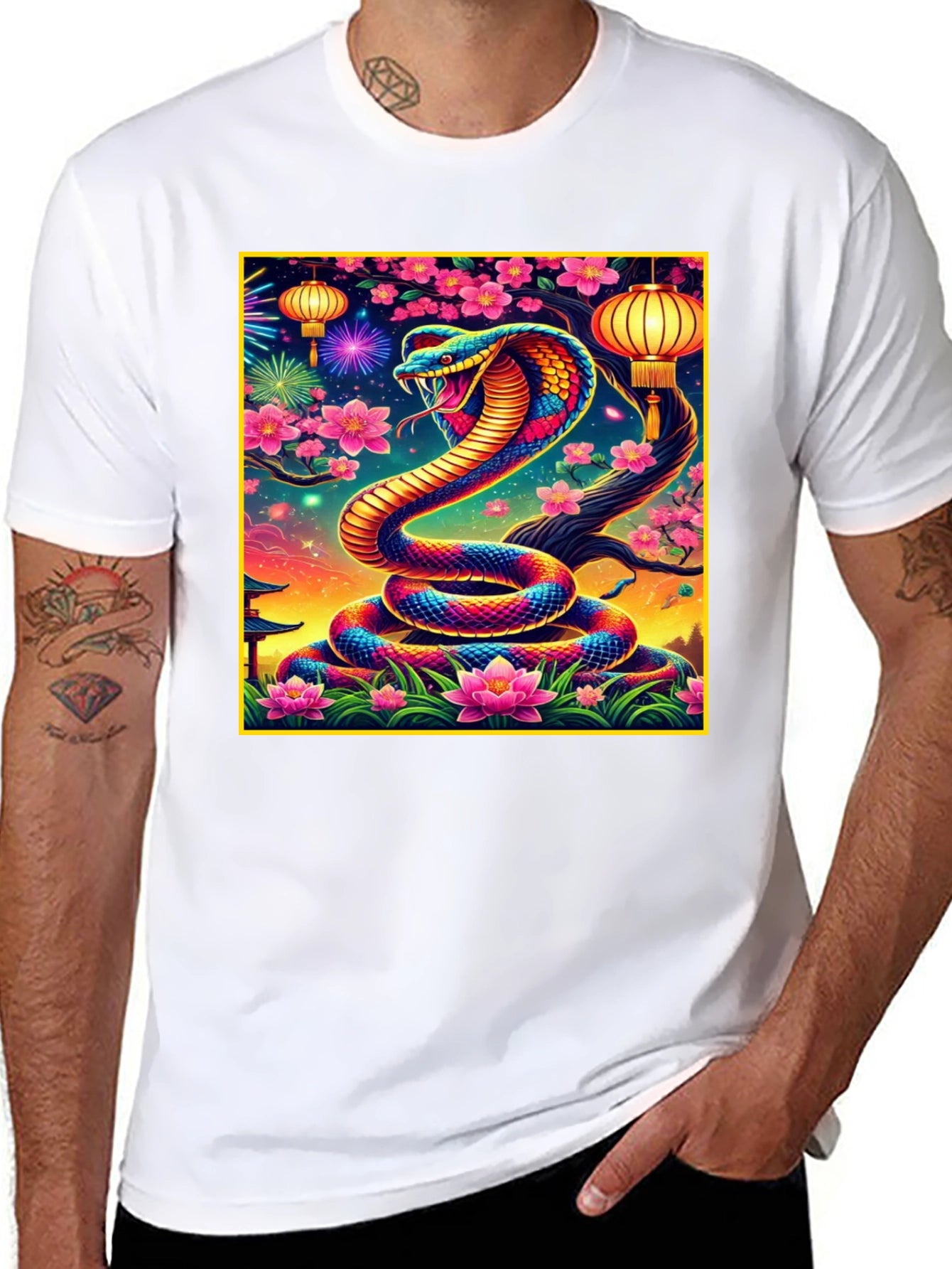 Vibrant Cobra Graphic Tee