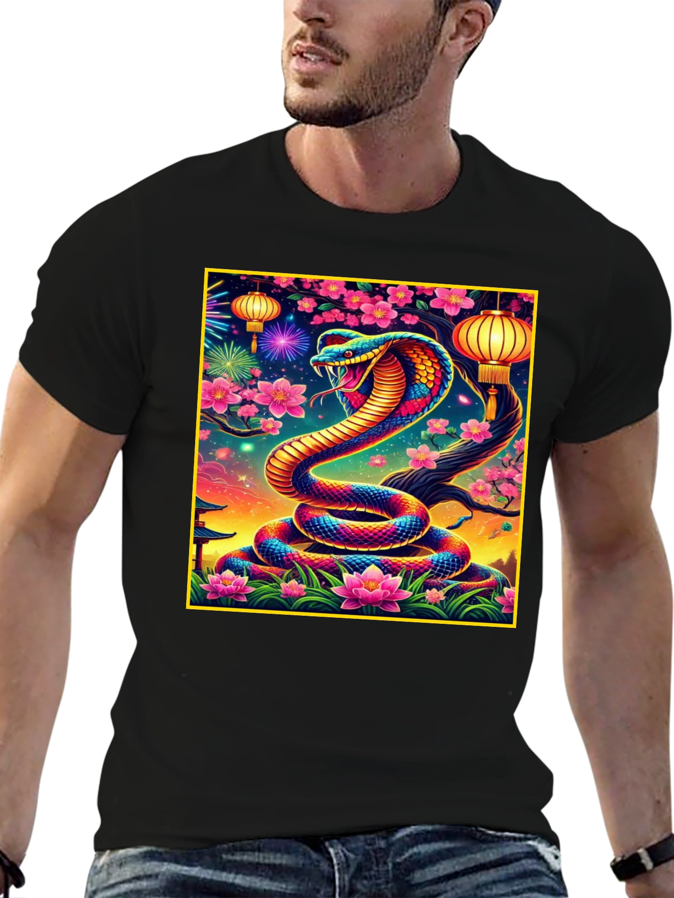 Vibrant Cobra Graphic Tee