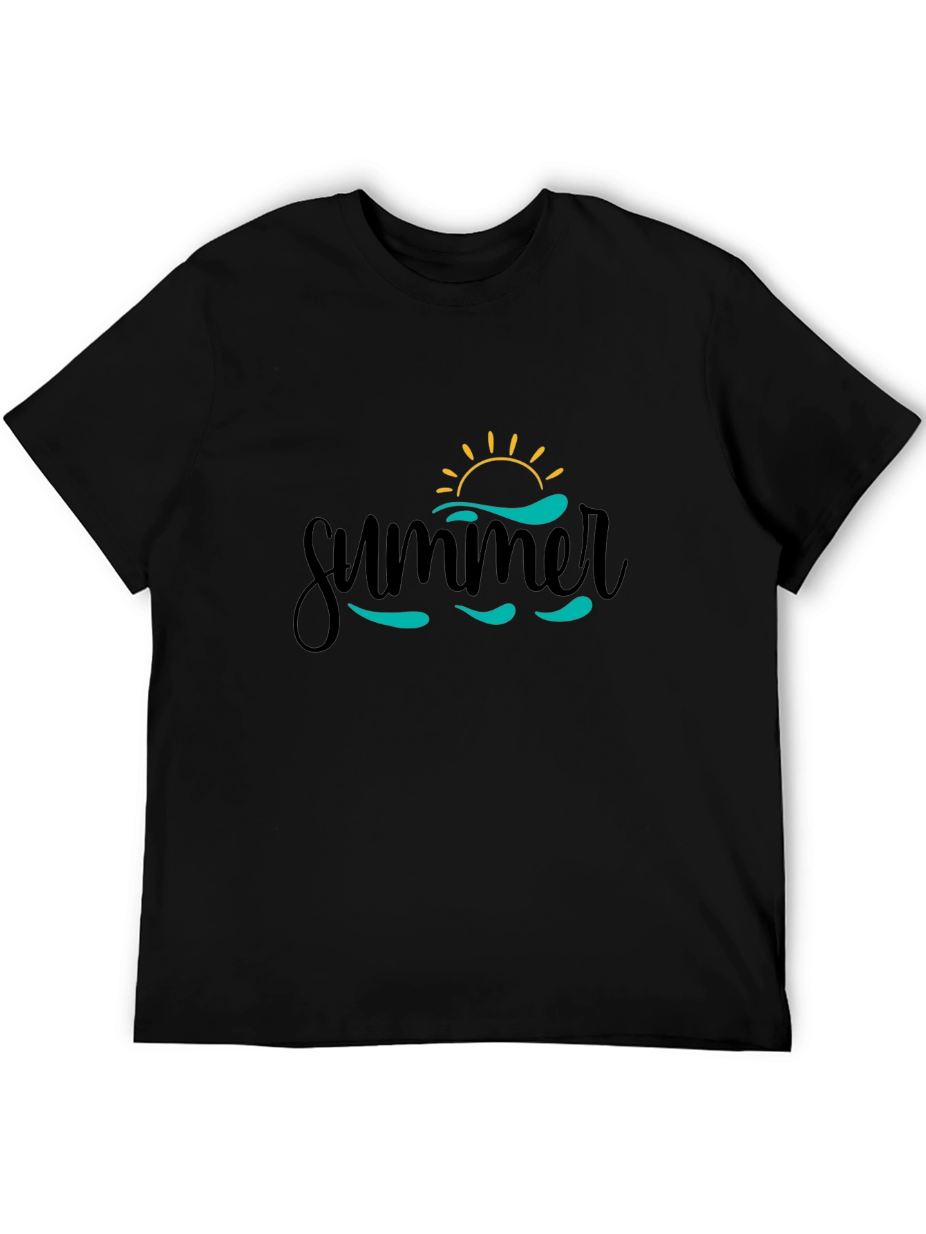 Summer Vibes Black Graphic Tee