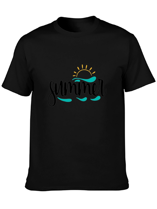 Summer Vibes Black Graphic Tee
