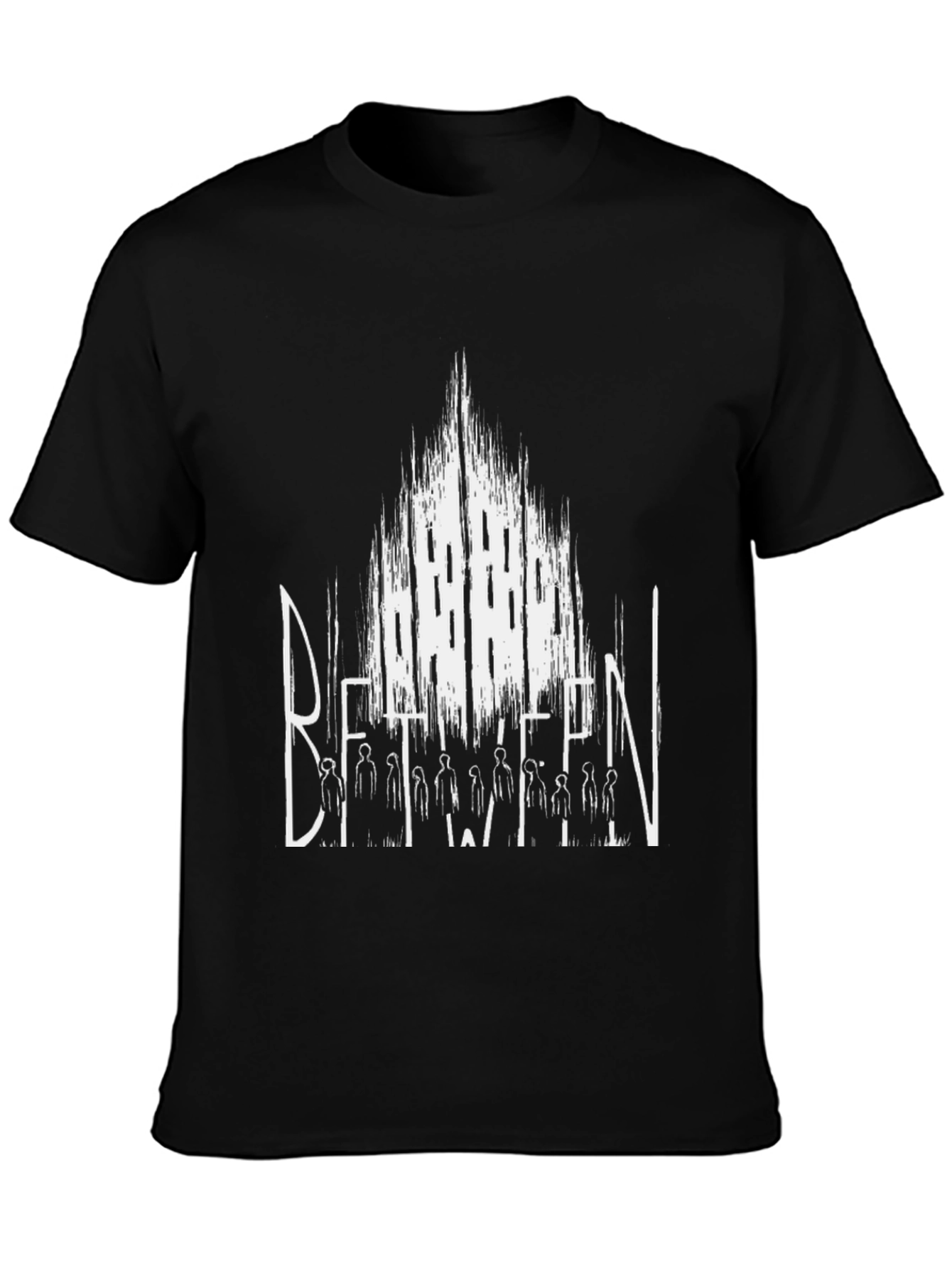 Between Mens Black Graphic Print T-Shirt