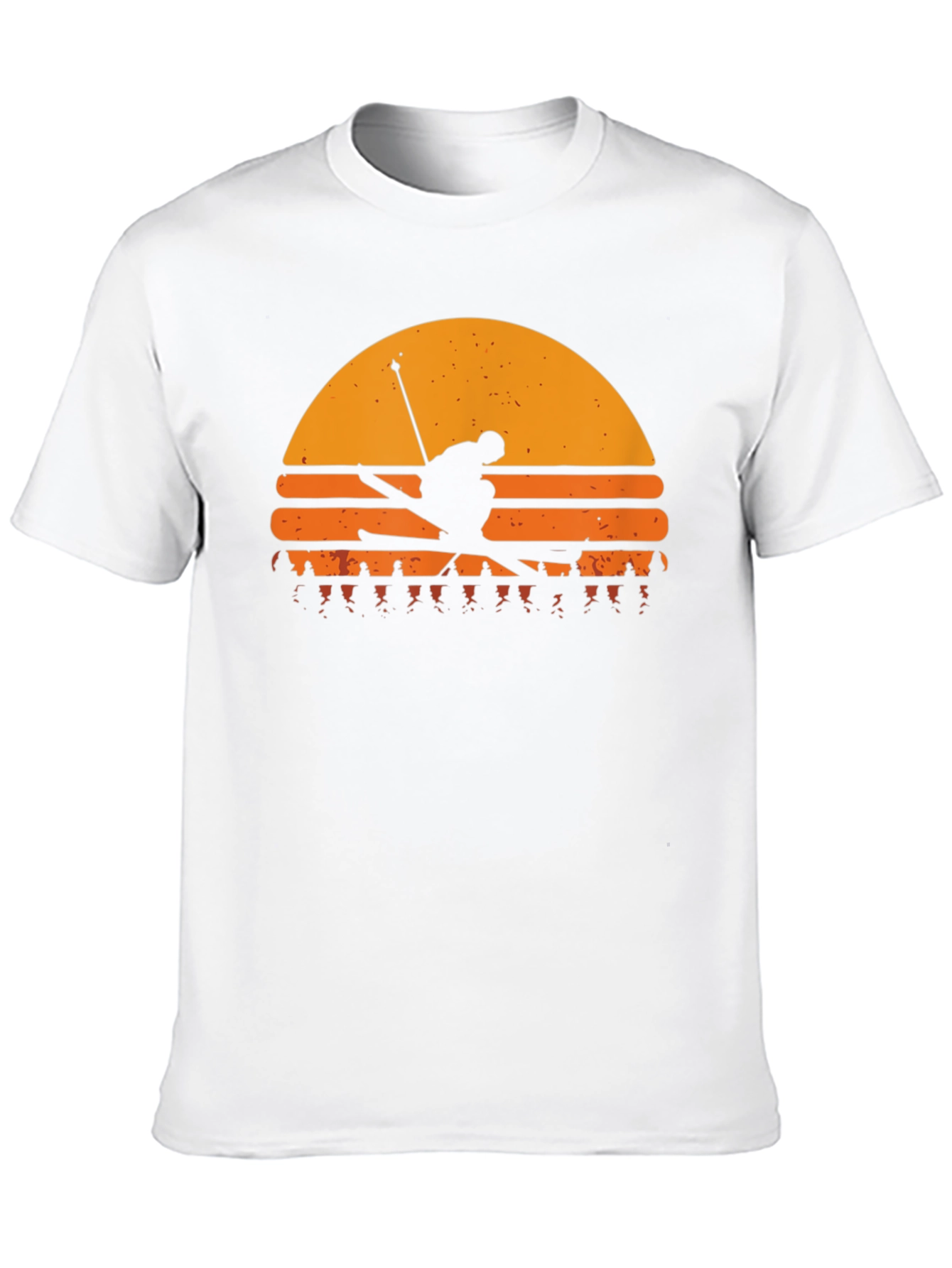 Retro Ski Sunset T-Shirt - Black Graphic Tee
