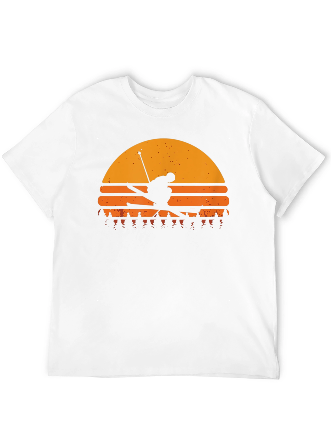 Retro Ski Sunset T-Shirt - Black Graphic Tee