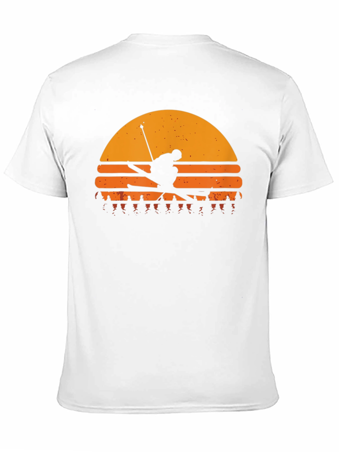 Retro Ski Sunset T-Shirt - Black Graphic Tee