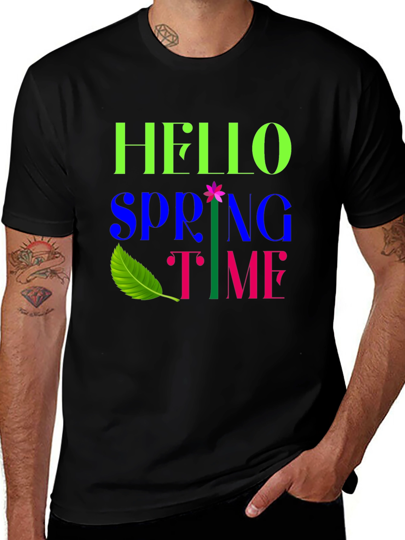 Hello Spring Time Graphic T-Shirt
