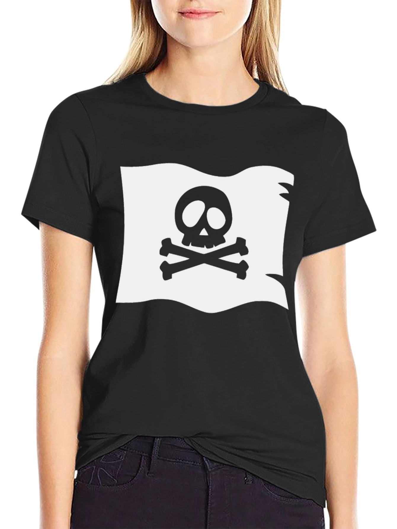 Pirate Flag Graphic T-Shirt - Skull & Crossbones