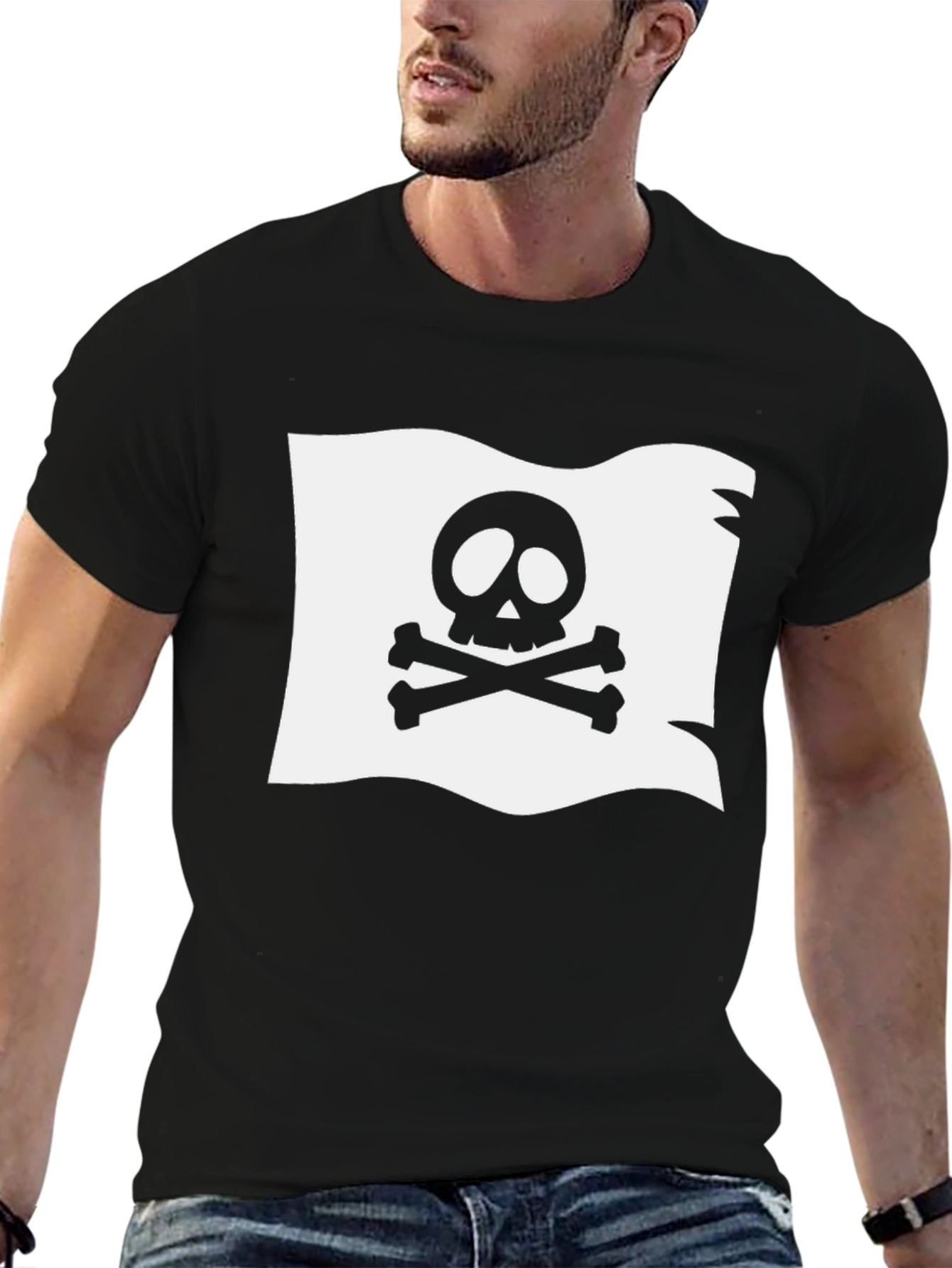 Pirate Flag Graphic T-Shirt - Skull & Crossbones
