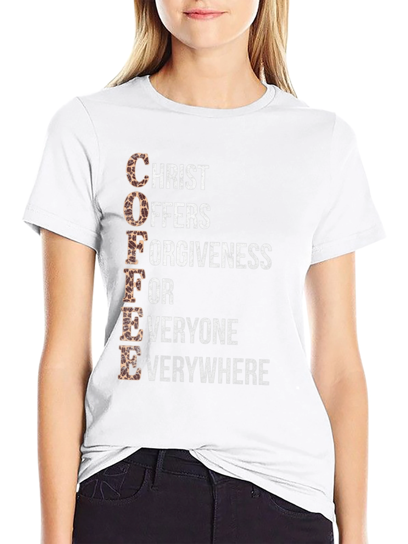 Coffee Christ Offers Forgiveness Graphic Tee