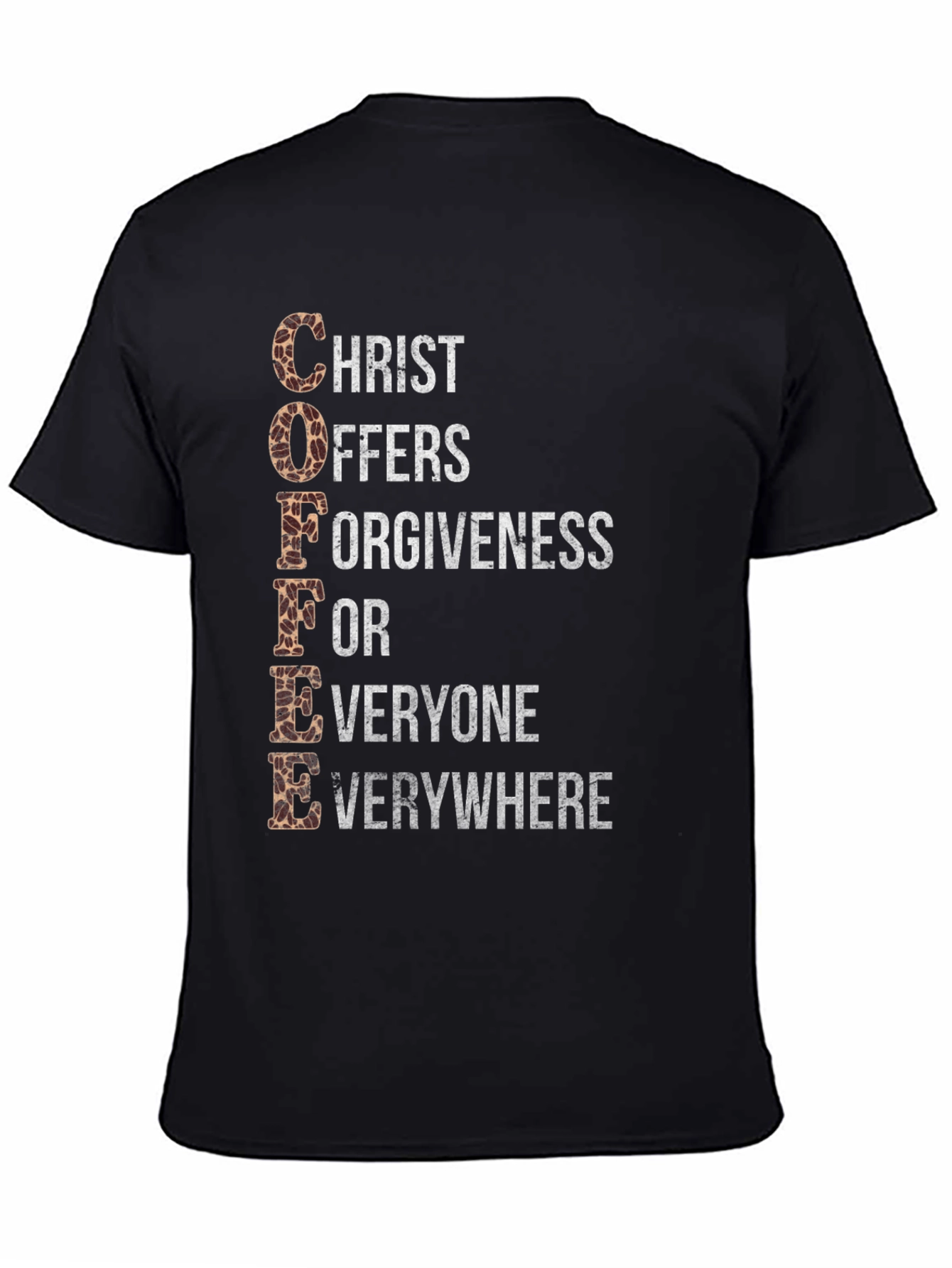 Coffee Christ Offers Forgiveness Graphic Tee